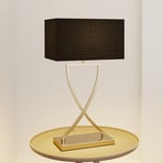 Lucande lampada da tavolo Evaine, ottone/nero, 66 cm, E27