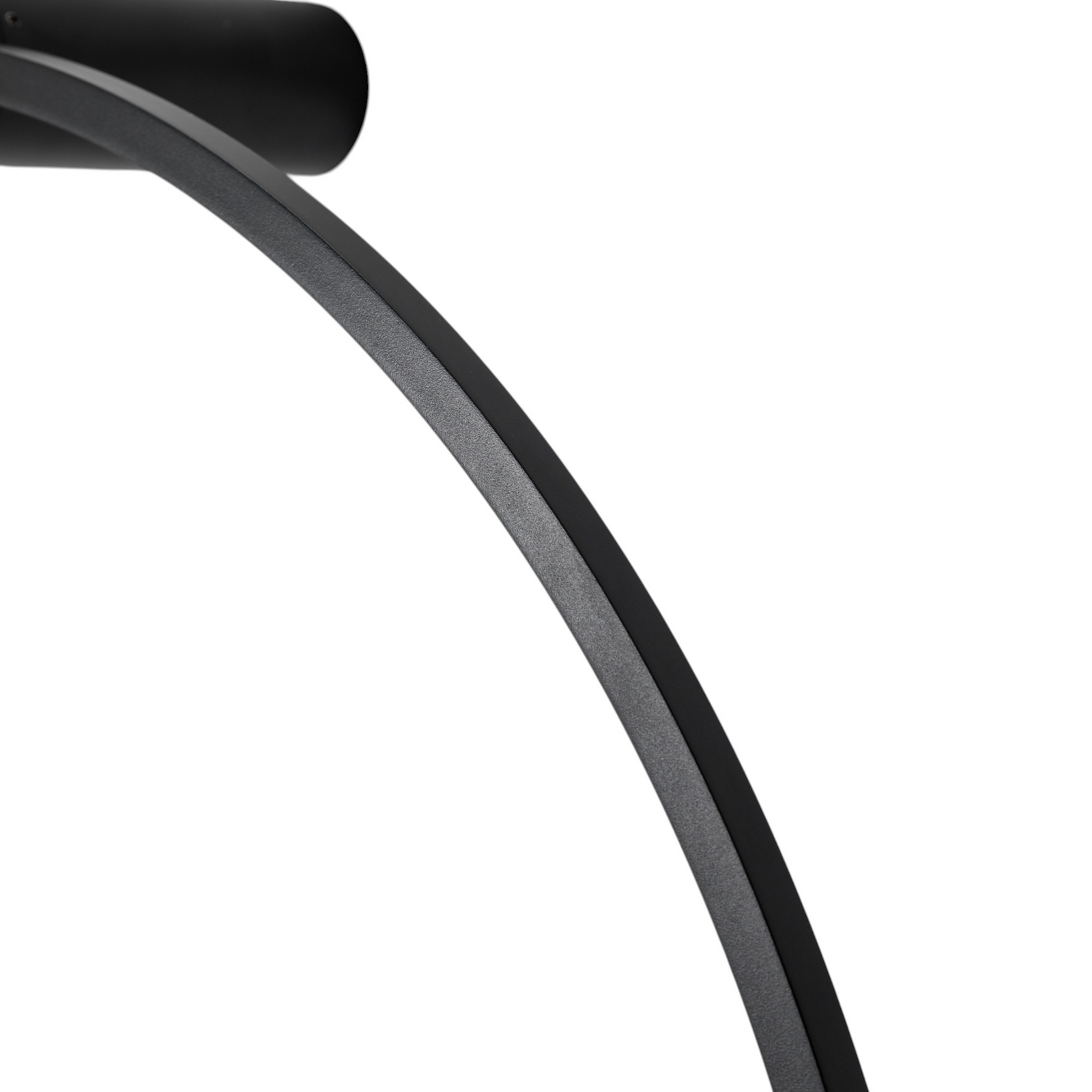 LED-Wandleuchte Saturno, schwarz, Ø 80 cm, Metall, 4.000 K