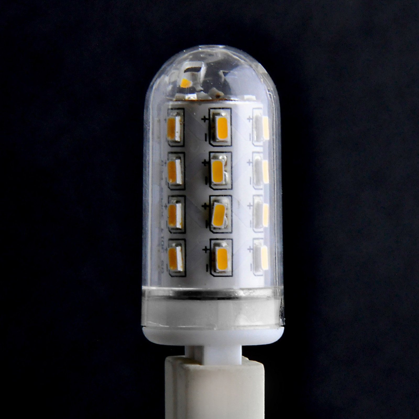 LED en forma tubular G9 3W 830 transparente 2 ud