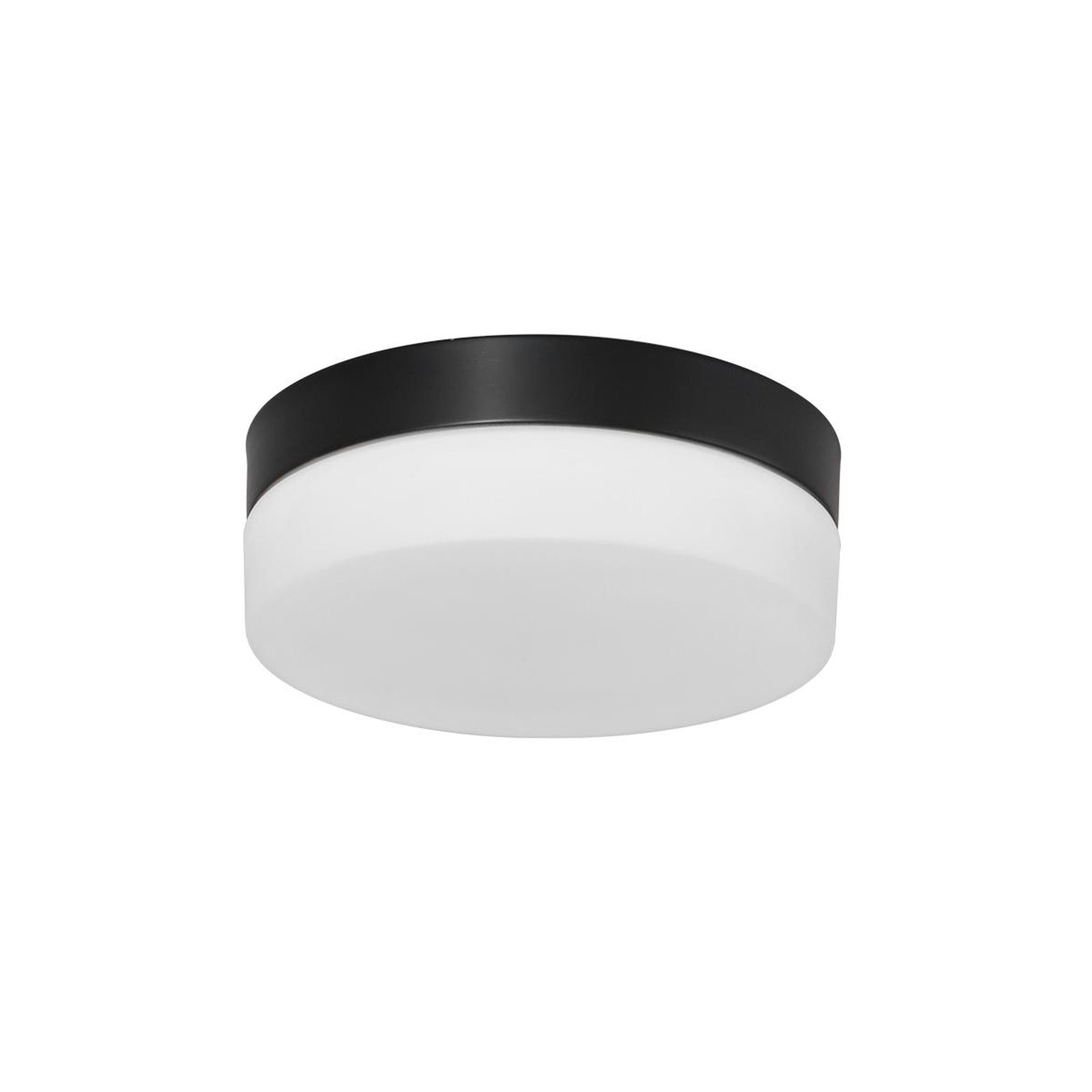 LED ceiling light Ikaro black, Ø 18 cm, metal, plastic