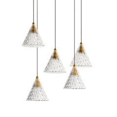 LEDS-C4 Veneto LED-rippvalgusti 5 valgusti must
