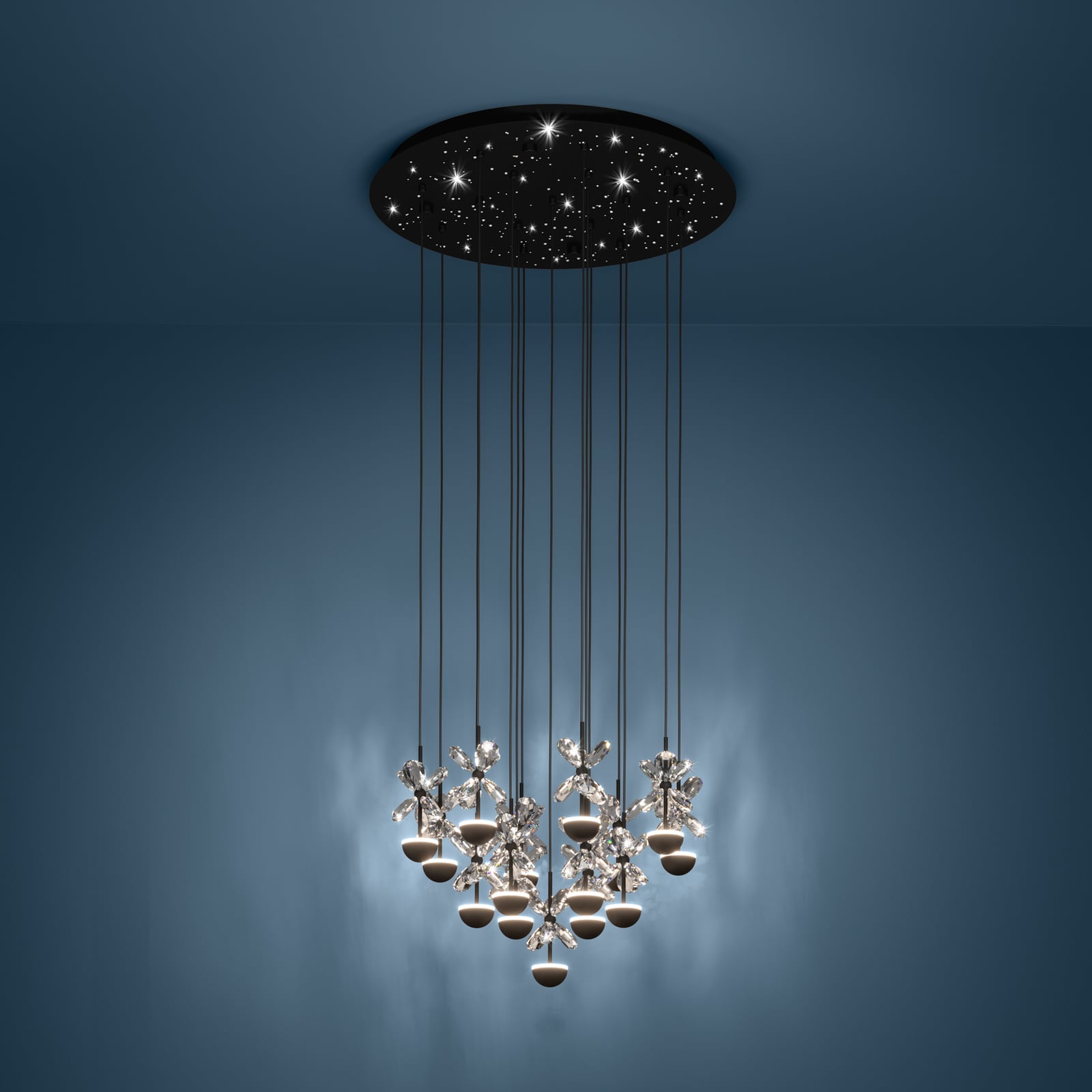 Závěsné světlo Pianopoli černé 50x113 cm - EGLO Stars of Light