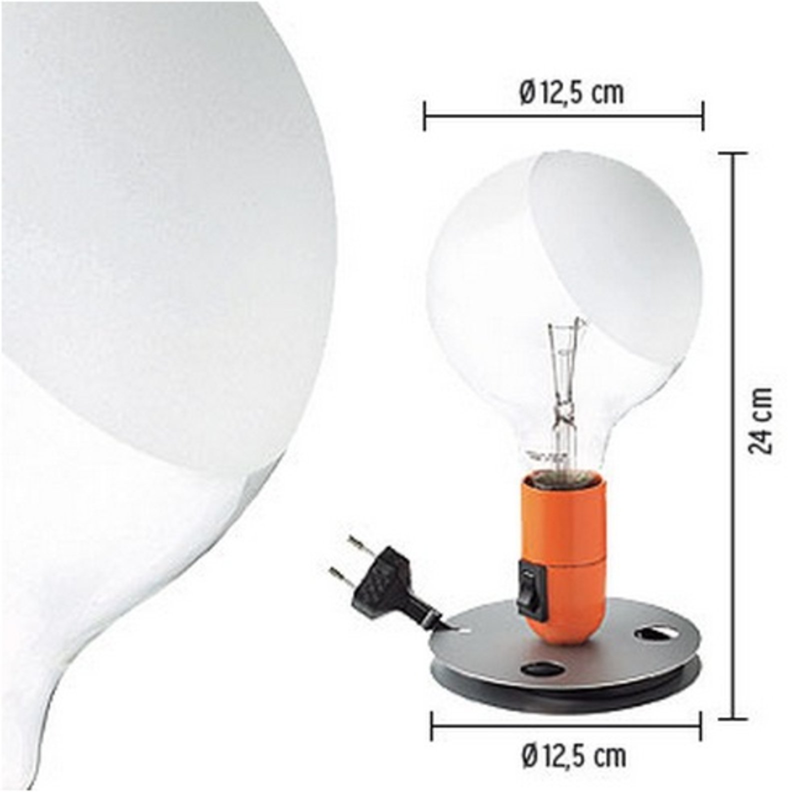 Lampadina Lampe de Table Orange - Flos