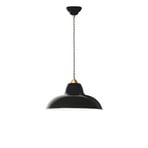 Original 1227 Midi Wide Brass Candeeiro Suspenso Jet Black - Anglepoise