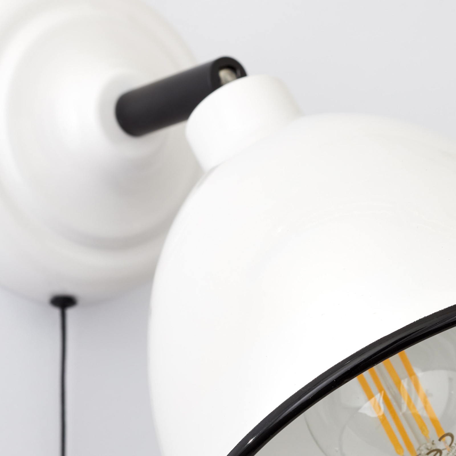"Telio" sieninis šviestuvas, baltos spalvos, 12,5 cm pločio, metalinis