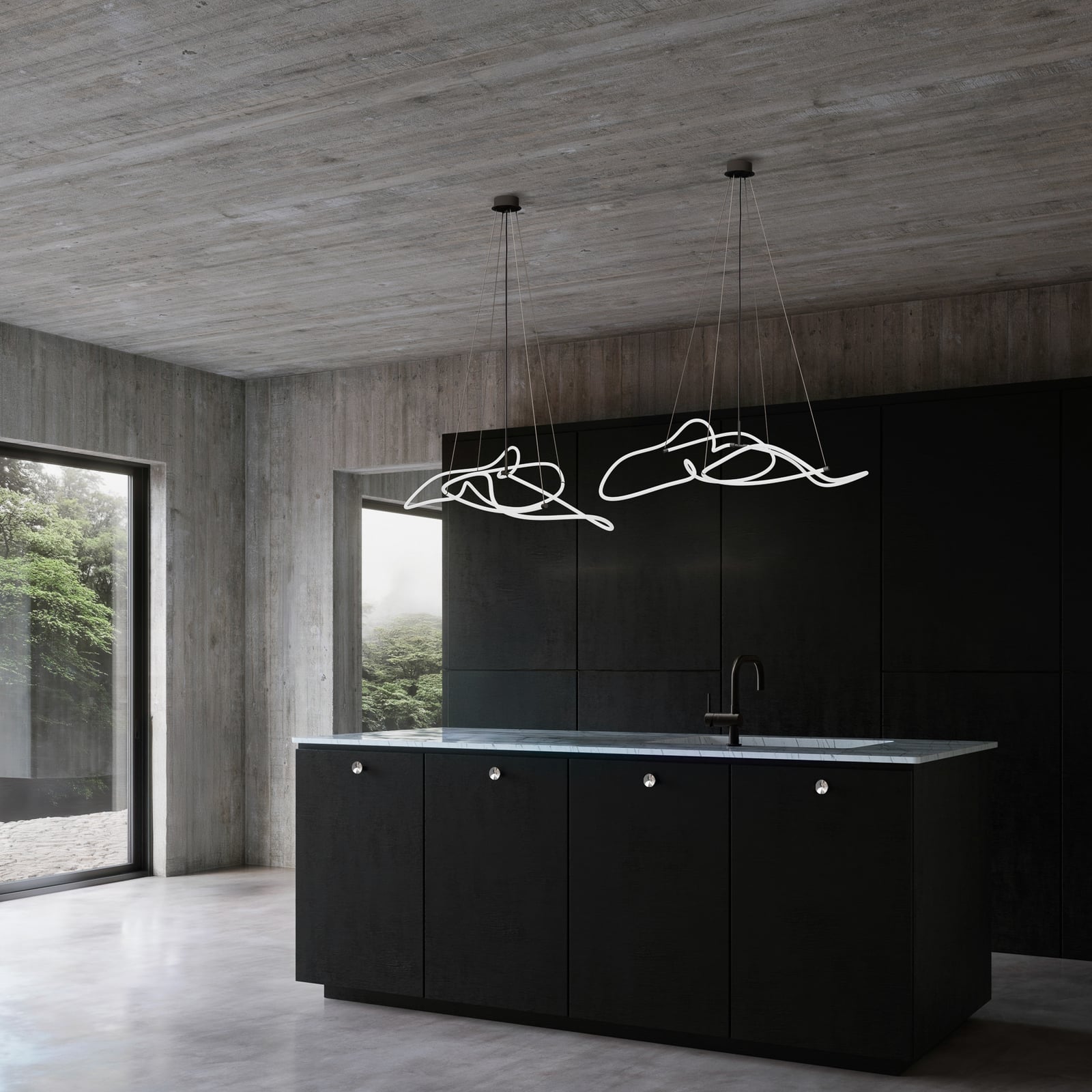 Ghost LED-hengelampe, 116 cm, neon - 101 Copenhagen