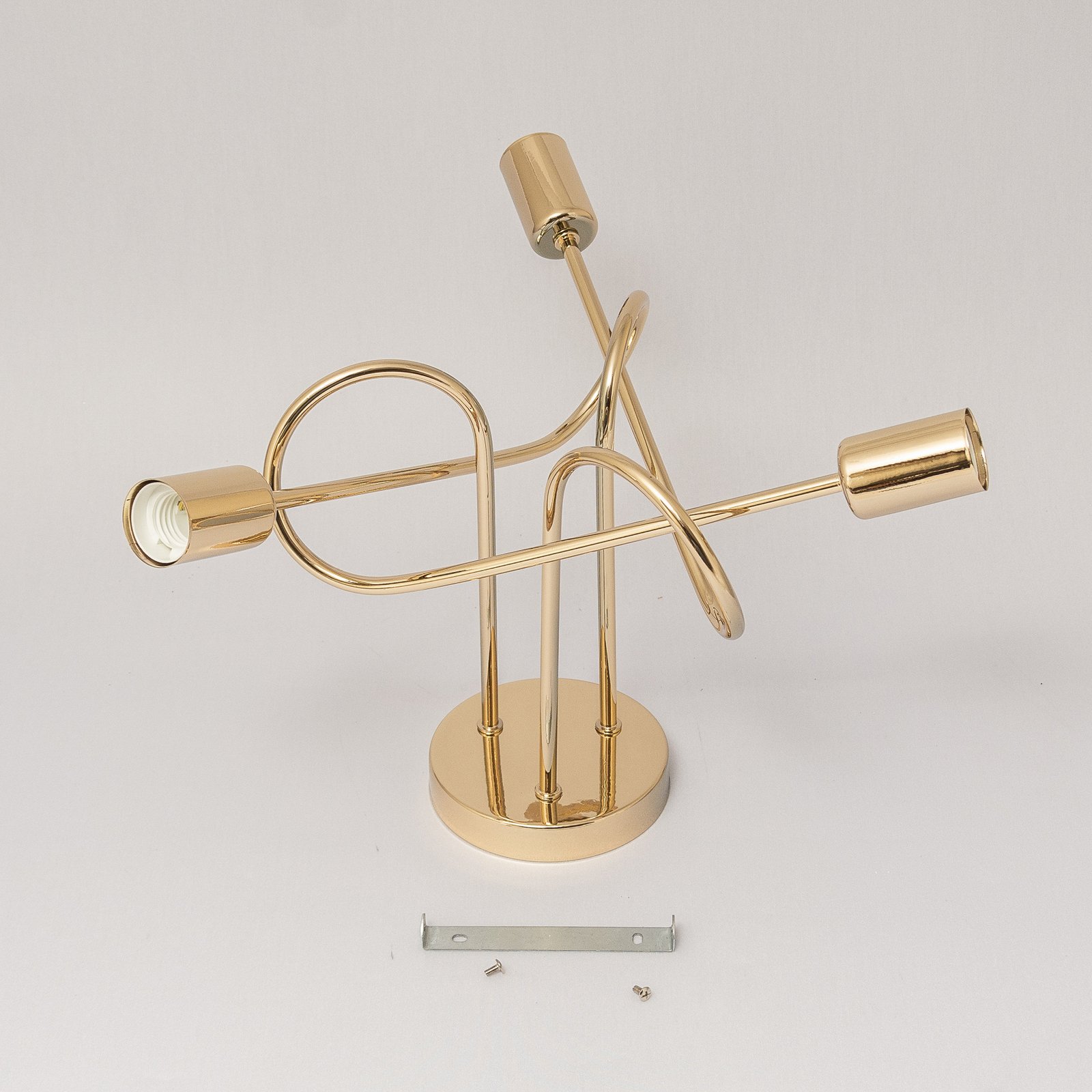 Plafonnier Oxford, doré, à 3 lampes, Ø 44 cm, métal