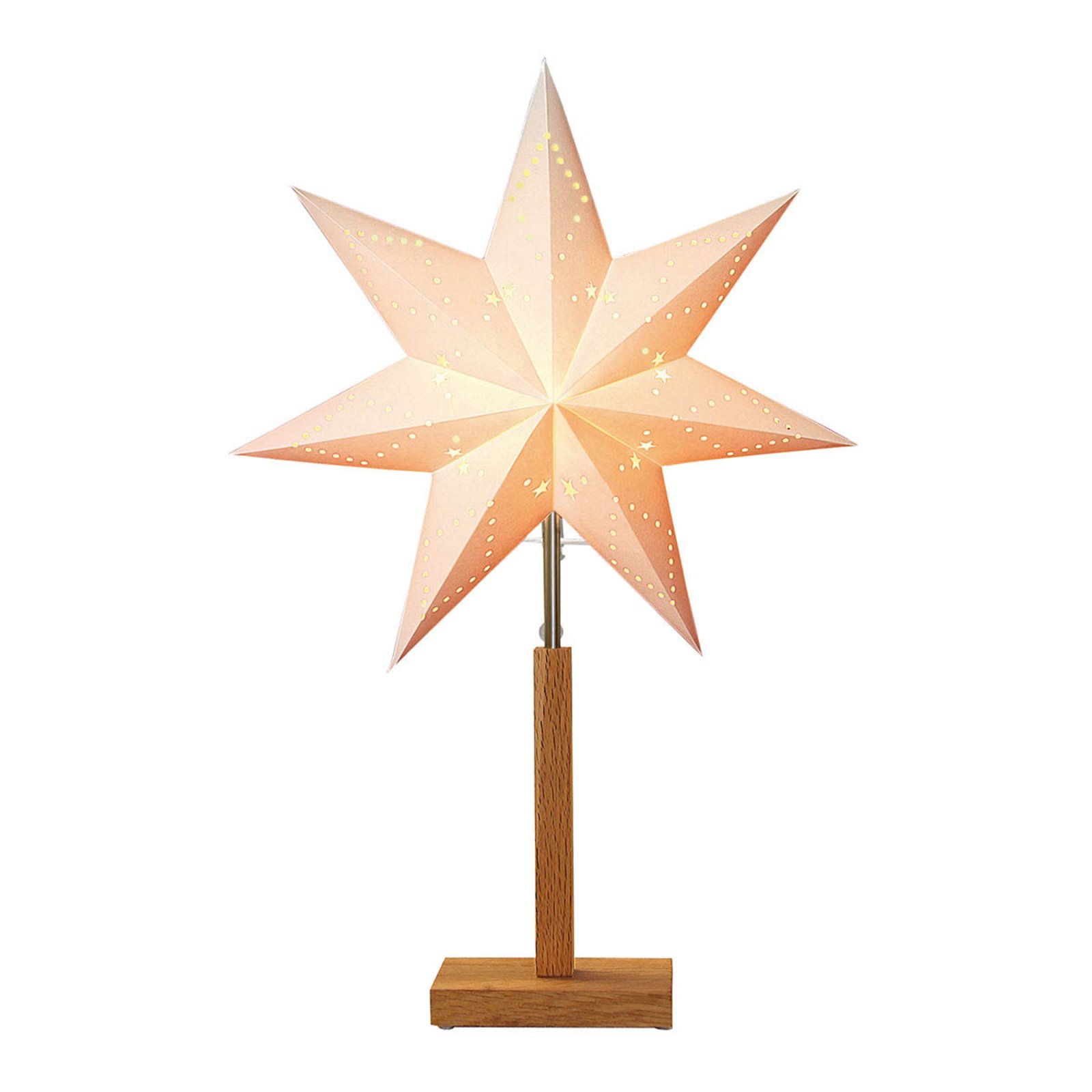Karo - stående dekolampe med stjernemønster 55 cm