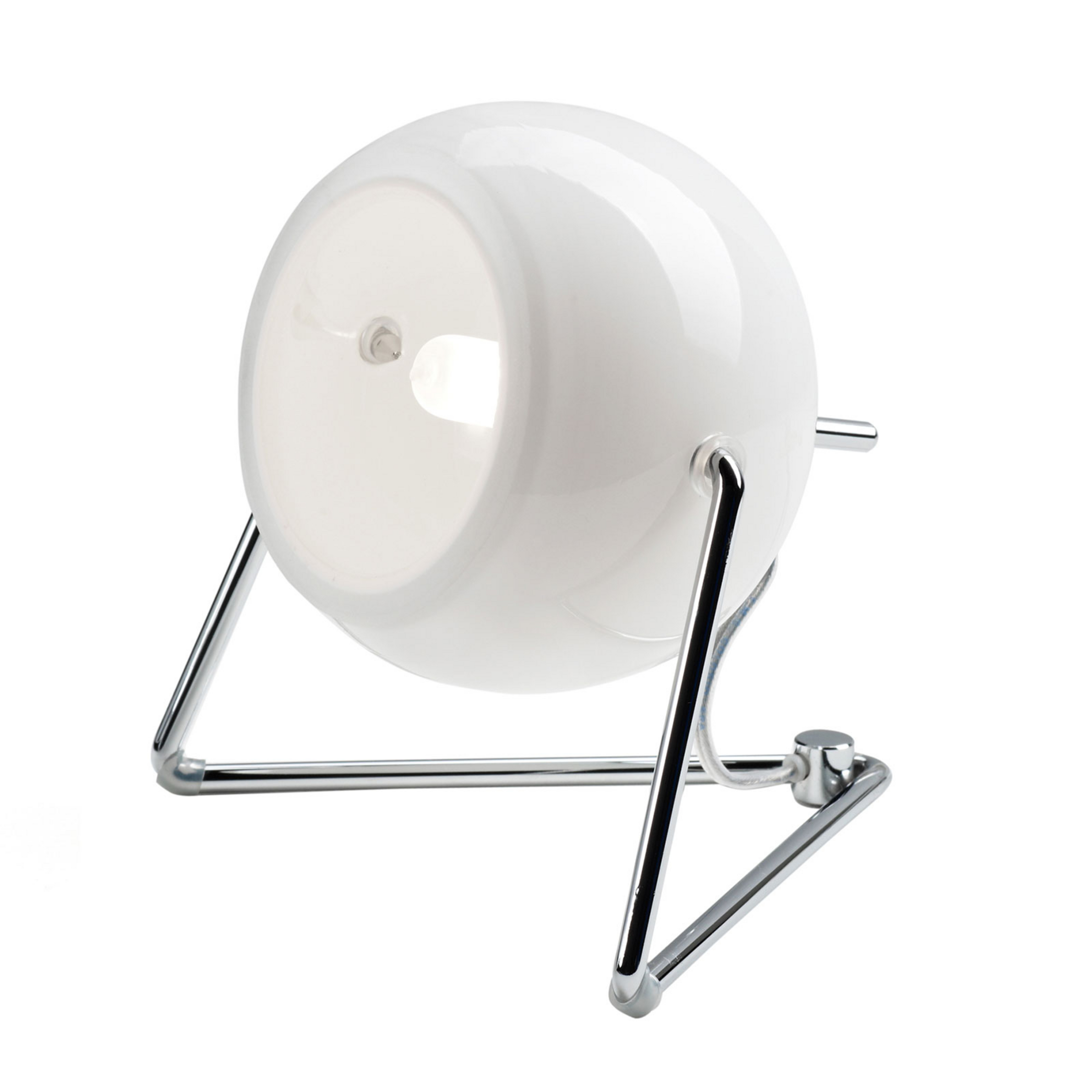 Fabbian Beluga White lampe à poser verre, Ø 9 cm