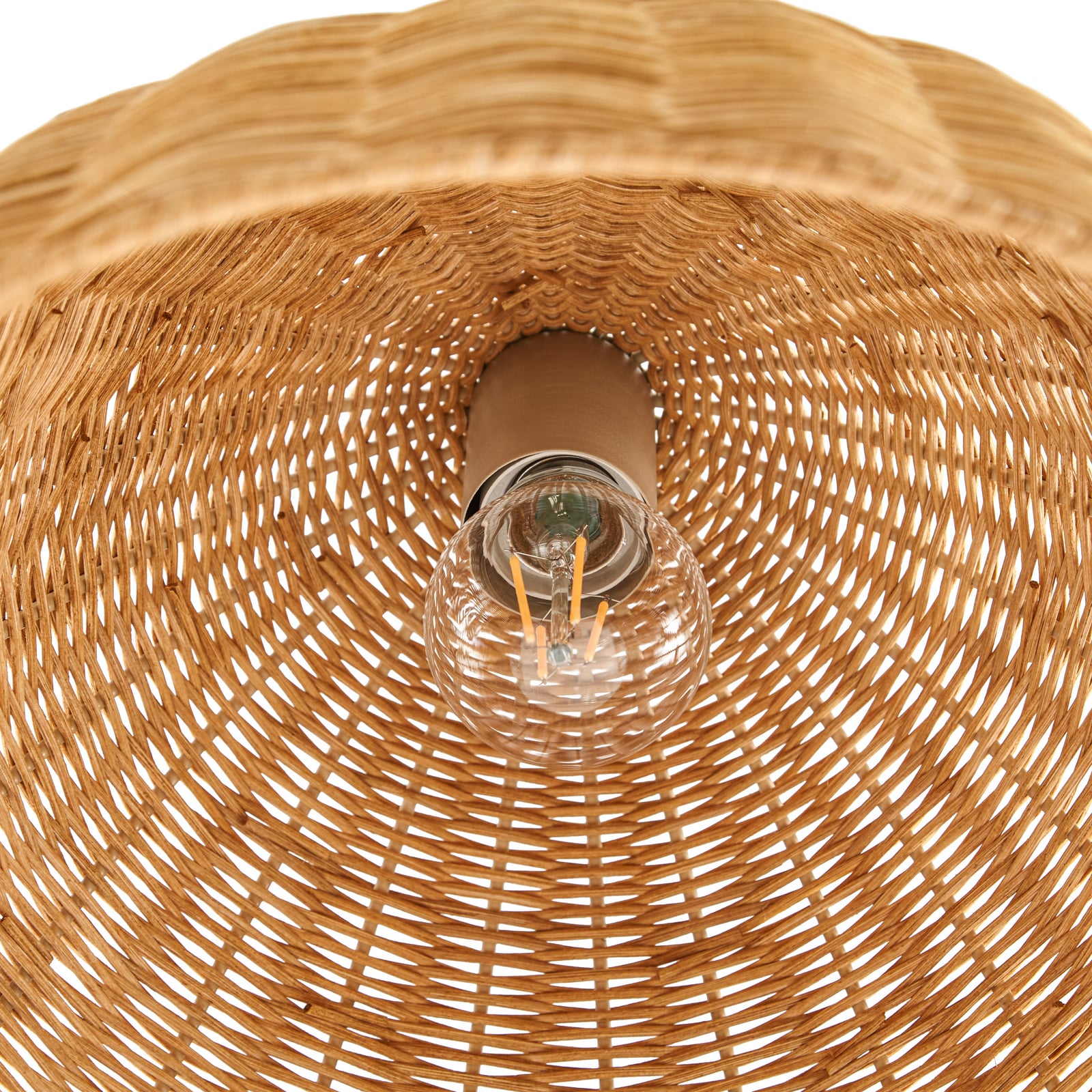 Laverne-riippuvalaisin, rottinki, Ø 40 cm, puu, E27 - Lindby