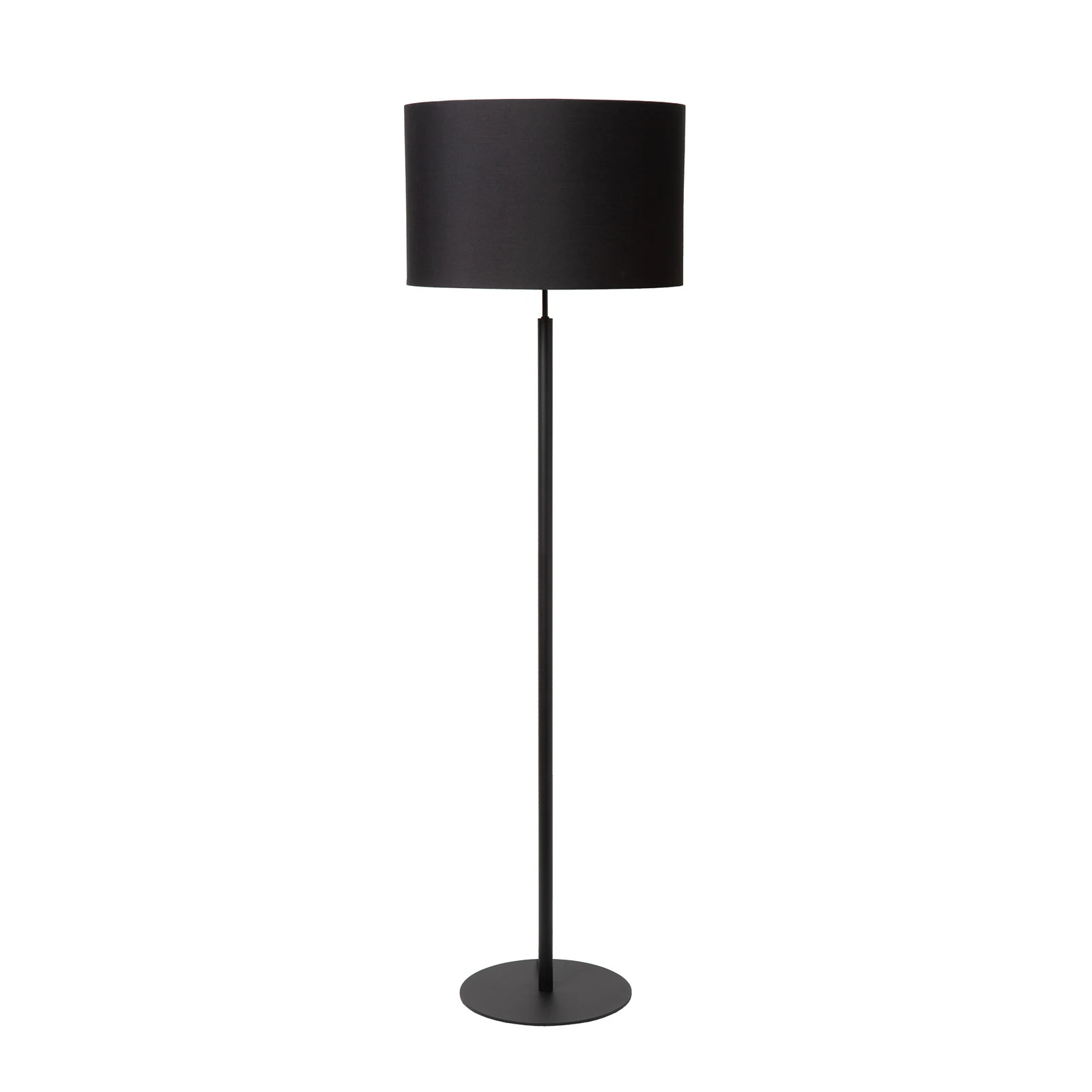 Lampa stojąca MAYA, czarna, wysokość 150 cm, tkanina, E27