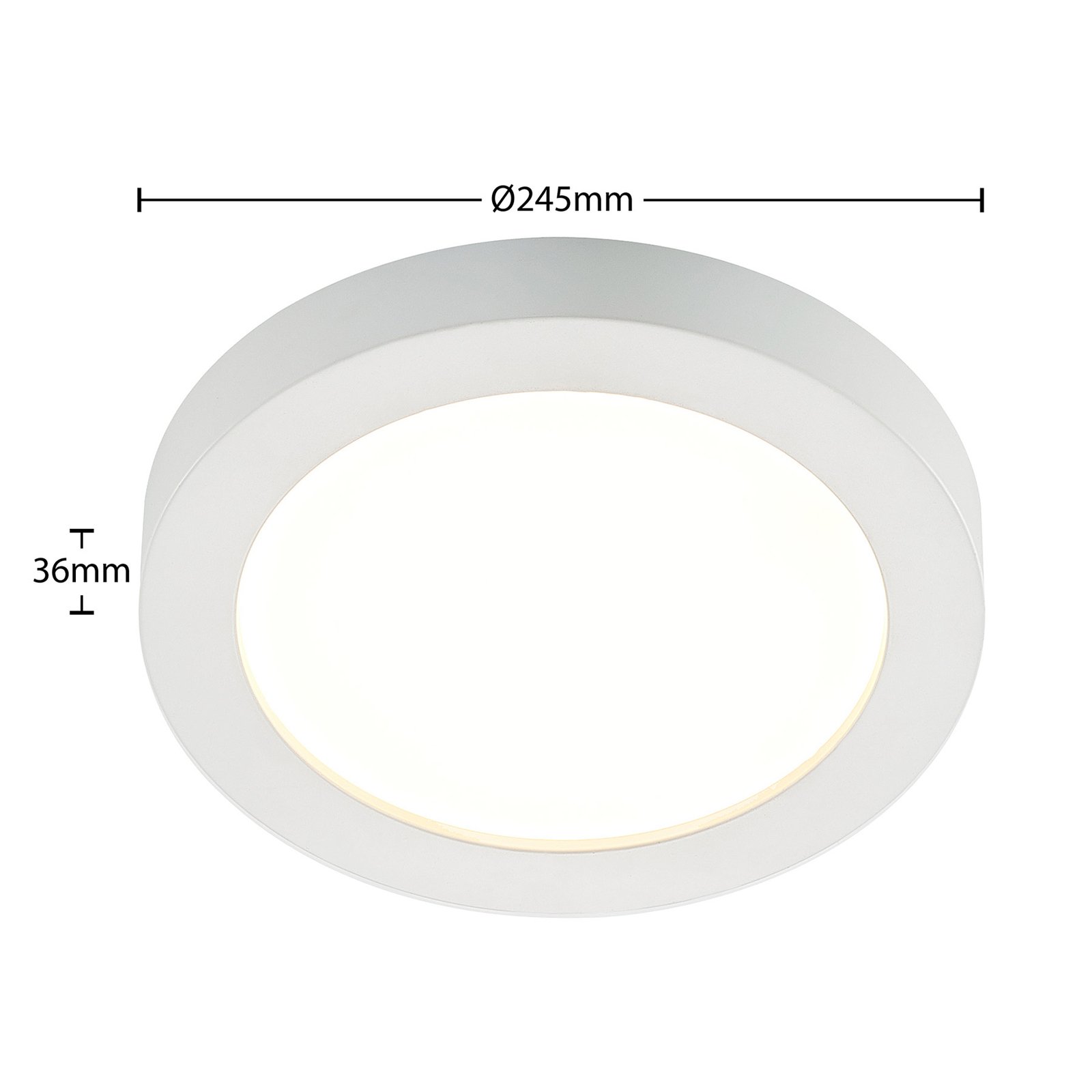 Prios Edwina LED-Deckenleuchte, weiß, 24,5 cm