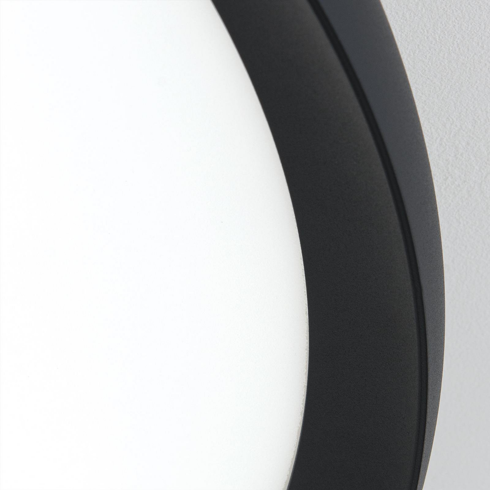 Candeeiro de teto LED Kant, Ø 60 cm preta, CCT metal/plástico