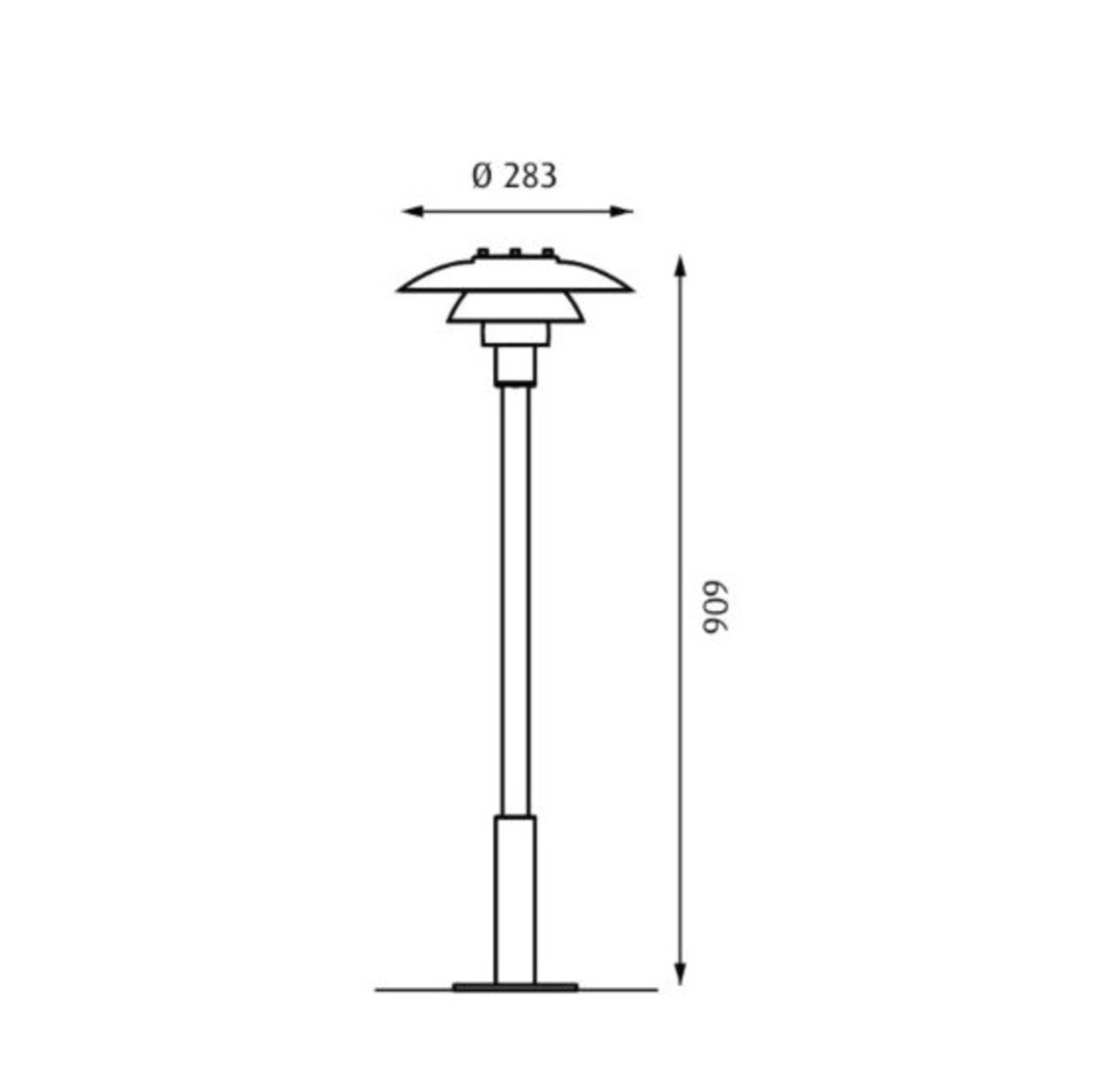 PH 3-2½ Bollard H910 Black - Louis Poulsen