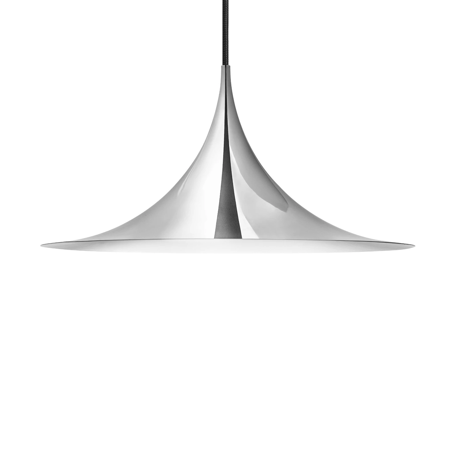 GUBI Semi függesztéklámpa, Ø 60 cm, króm, króm