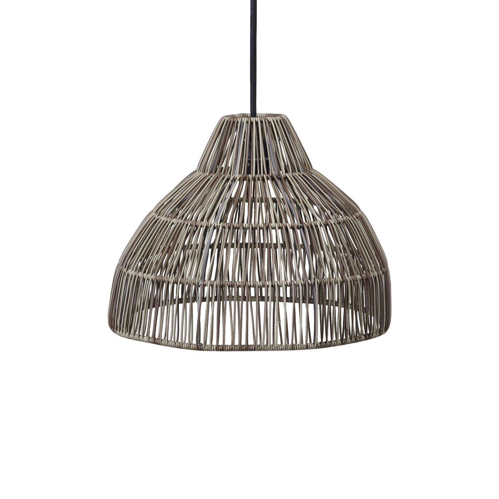 PR Home outdoor hanging light Bao, UK plug, grey, Ø 40 cm