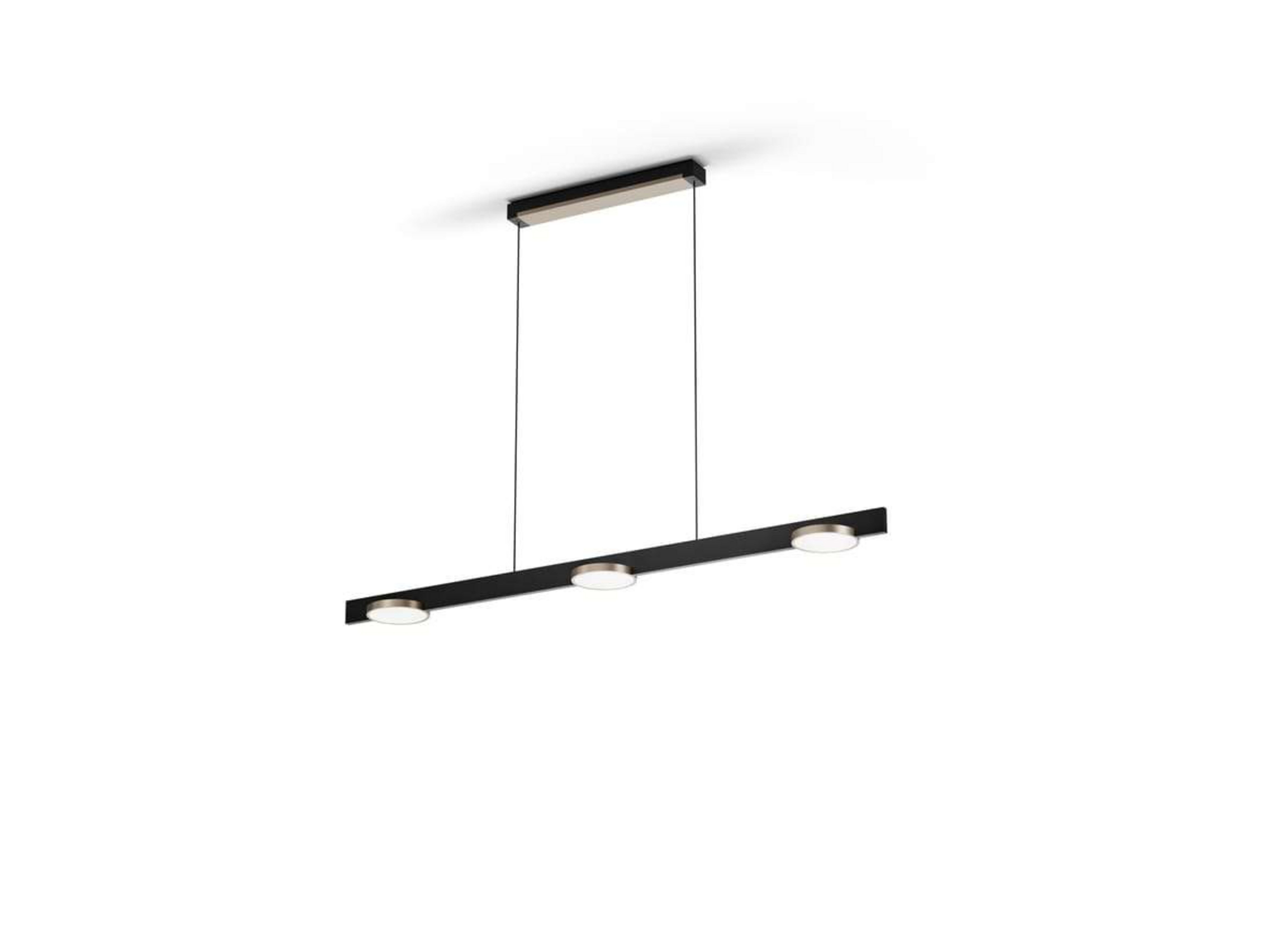Inlay S1250 Lineær pendellampe, sort/guld - Light-Point
