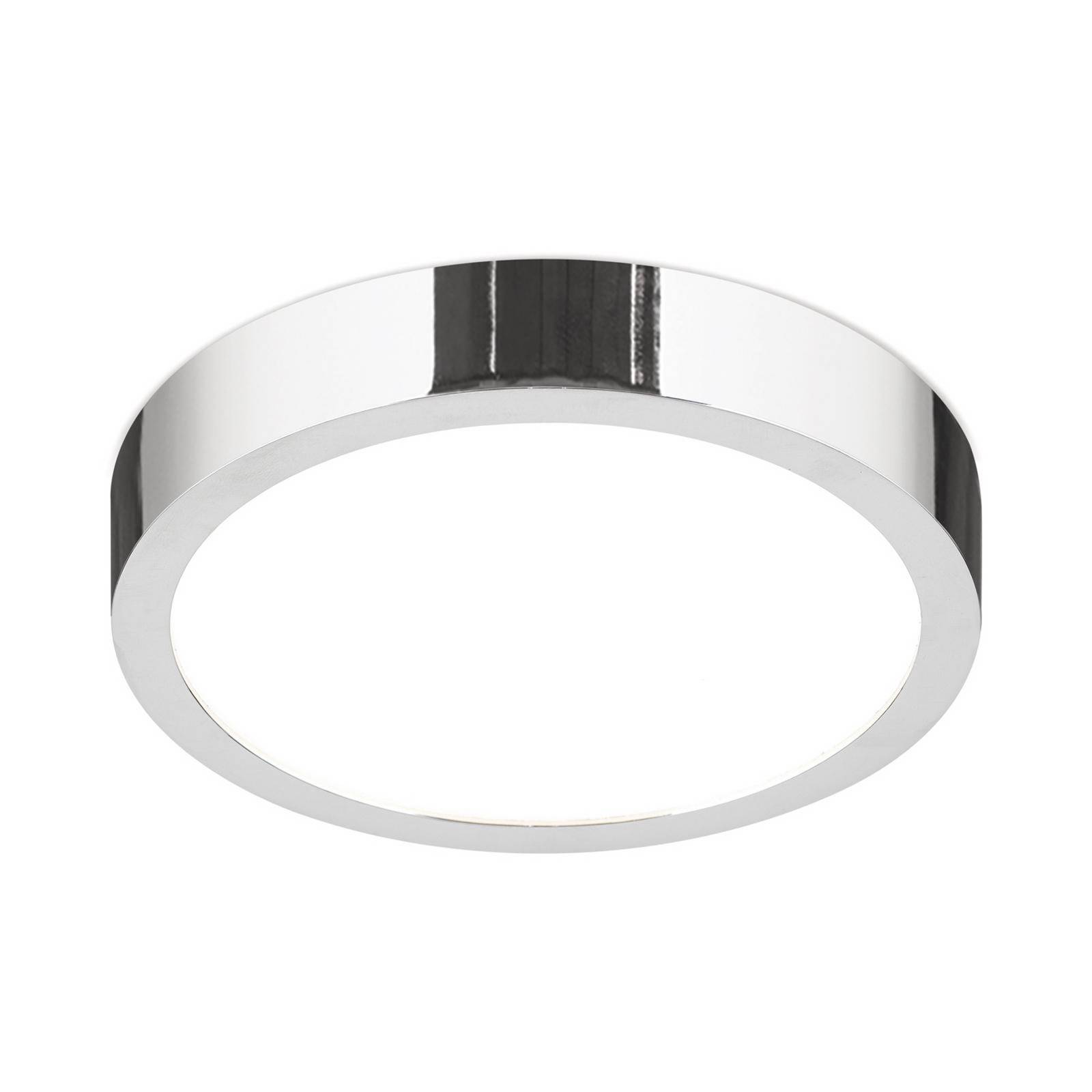 LED-Deckenlampe Disc, chromfarben, Ø 14 cm, CCT, Metall