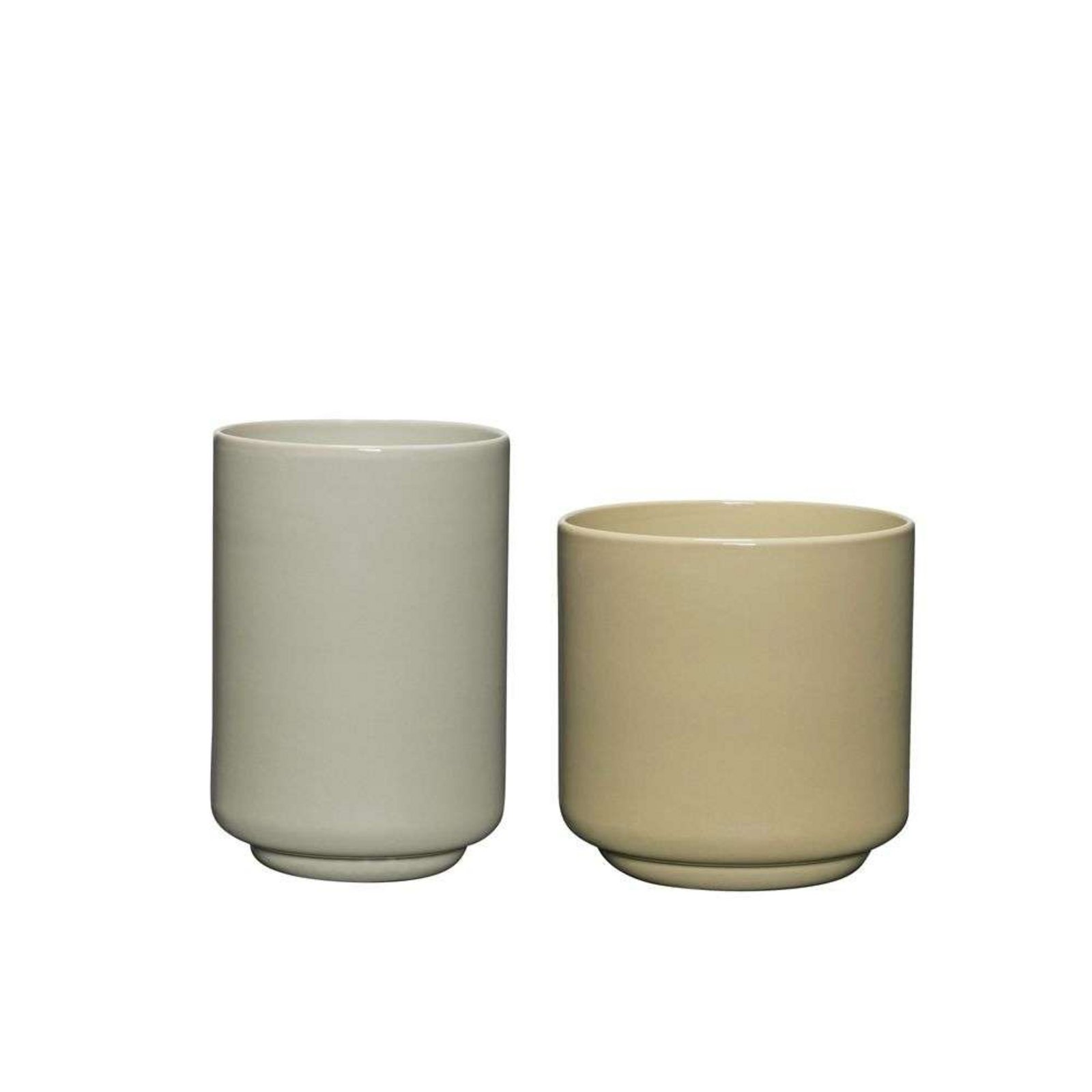 Deux Pots 2 pcs. Light Green/Sand - Hübsch