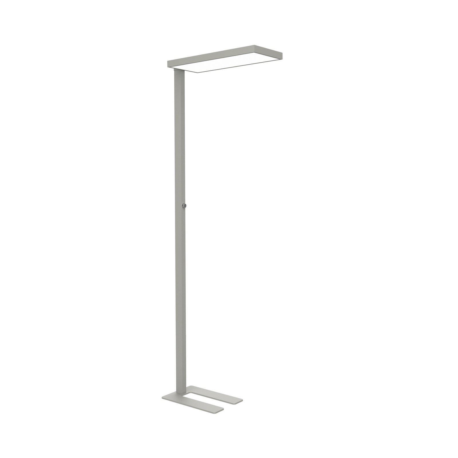 LED-Büro-Stehleuchte MAULjura, silberfarben, Alu, 196,5 cm