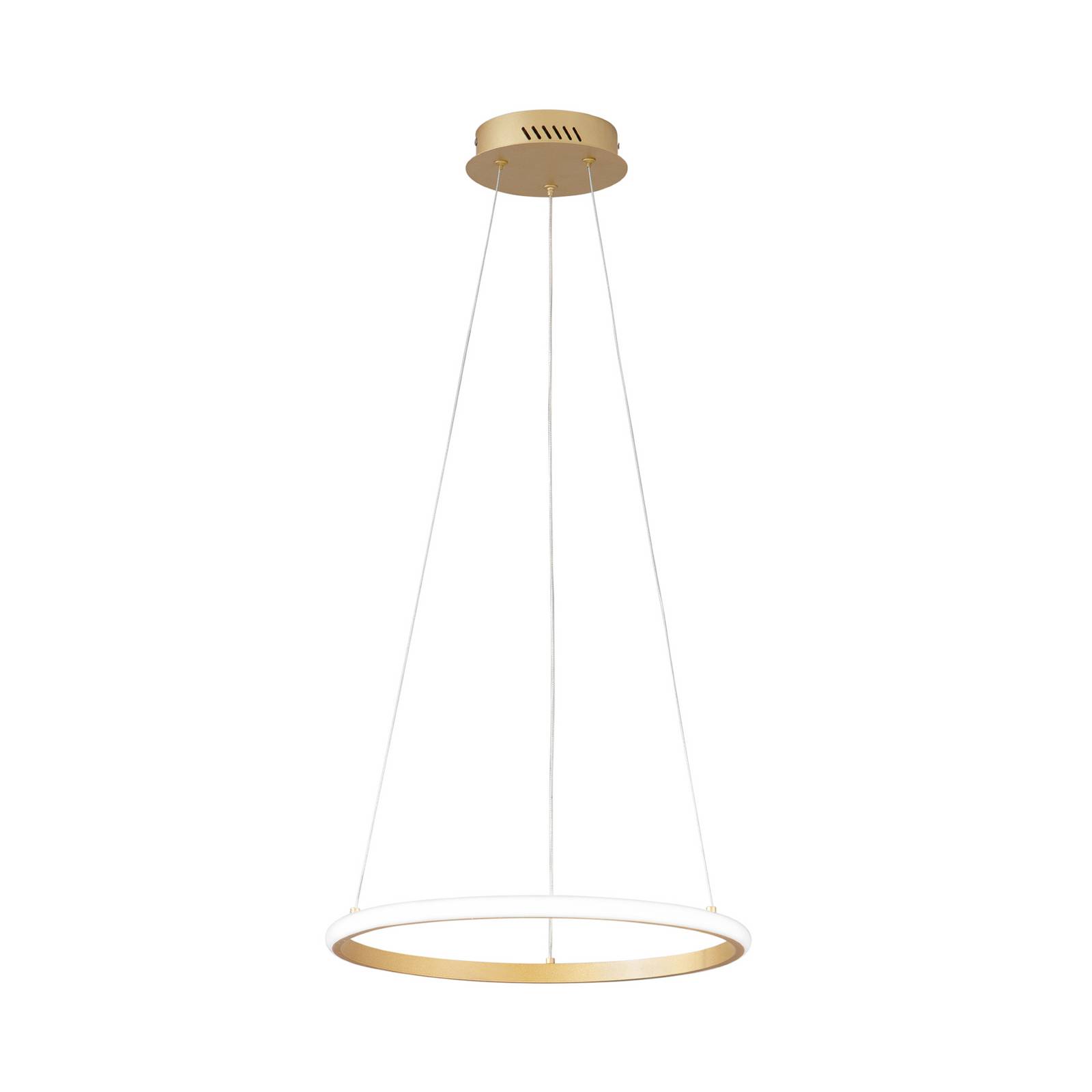 LED-Pendellampe Axis, Ø 40 cm, goldfarben, Metall, CCT