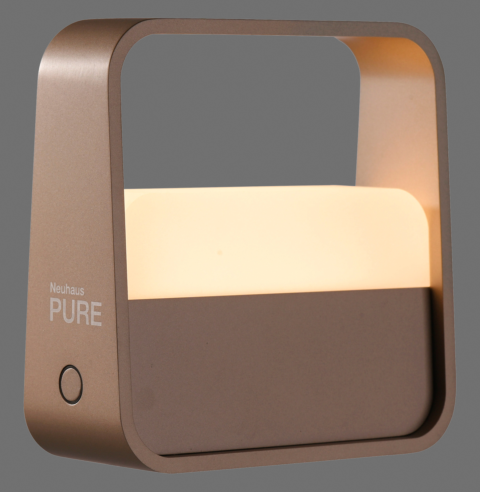 Akumulatorowa lampa stołowa LED PURE Pure Go, brąz, aluminium