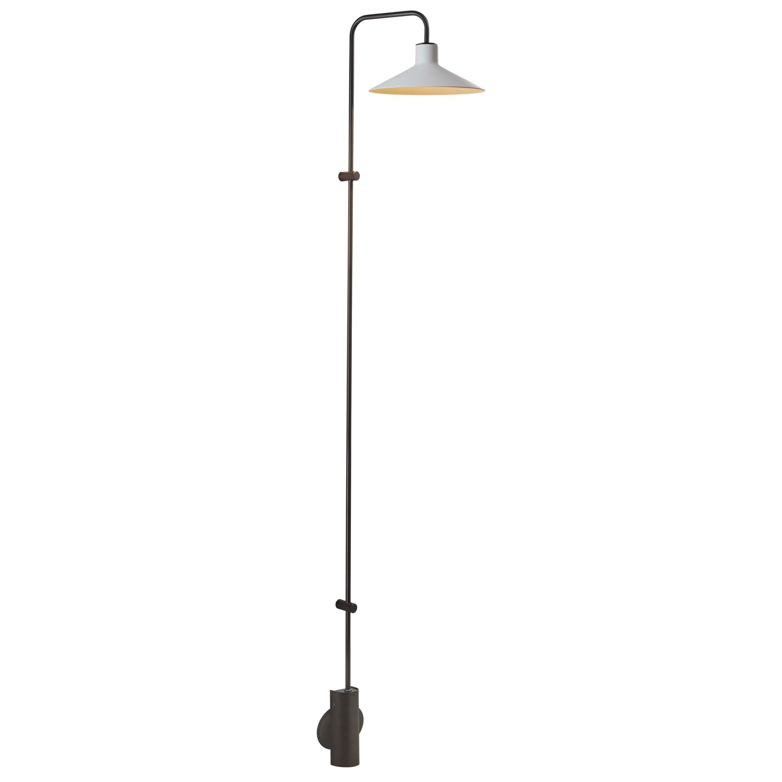 Bover LED wandlamp Platet A/06, zwart/grijs, 154 cm