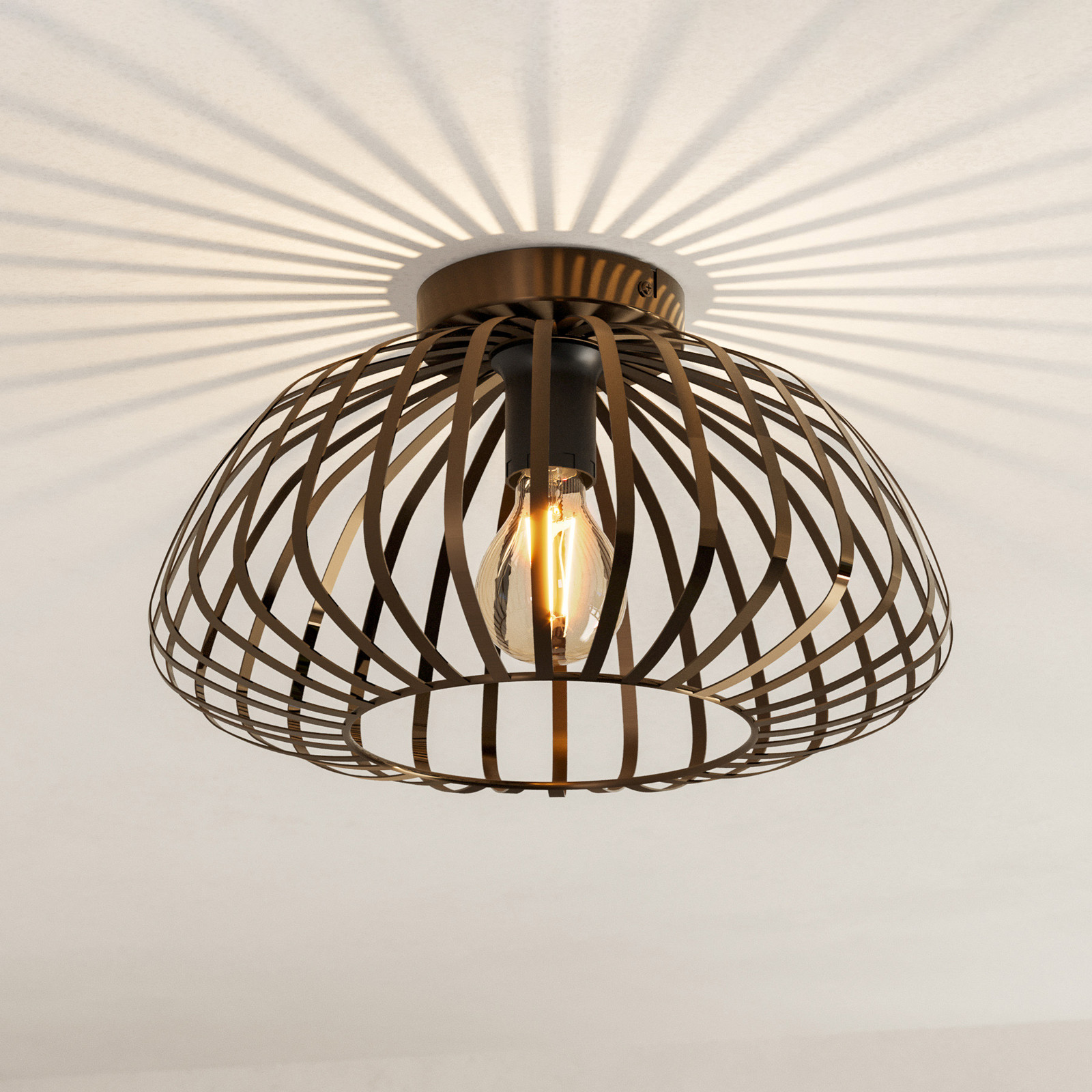 EGLO Plafonieră Espinal bronz periat Ø 39 cm metal E27 - Camera de zi / sufragerie - Modern