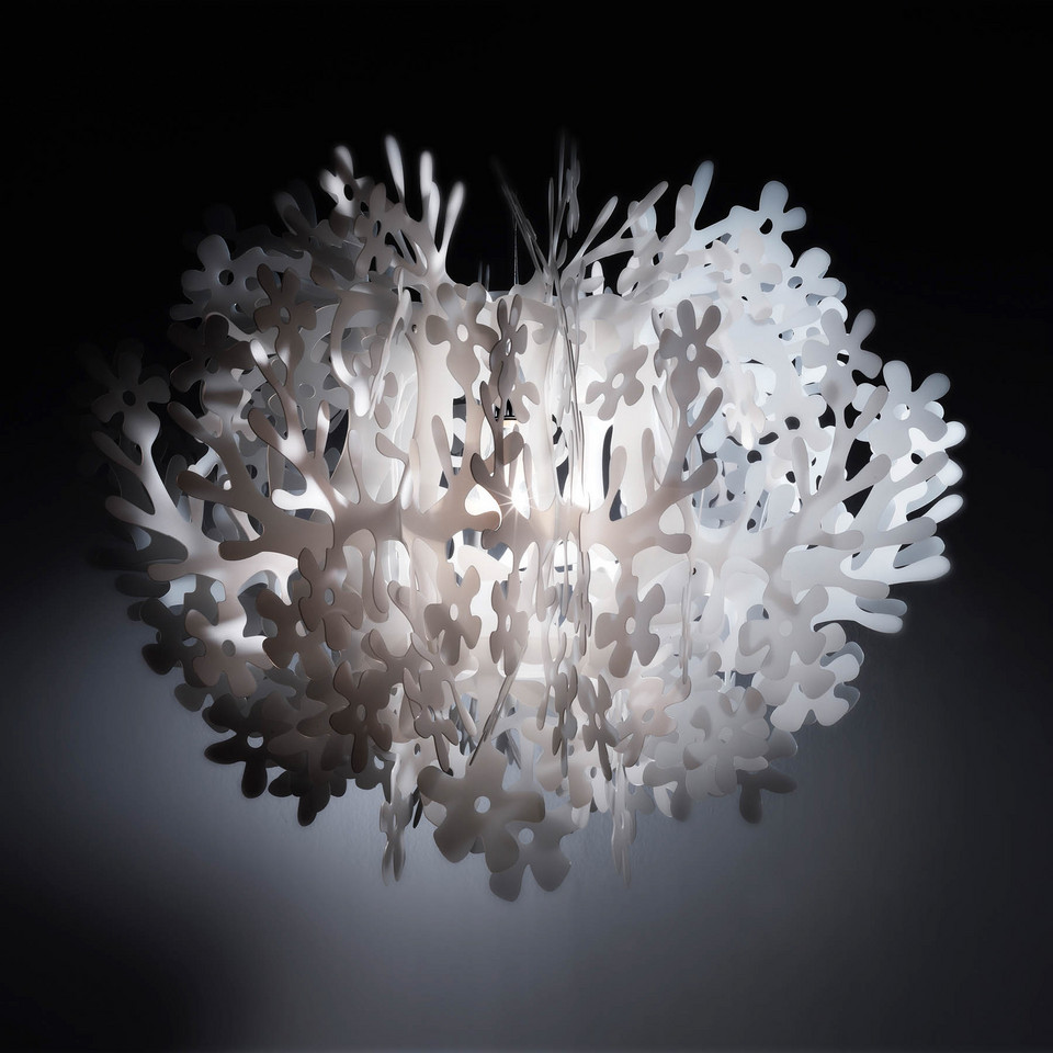 Slamp Fiorella pendellampa M, vit från Slamp