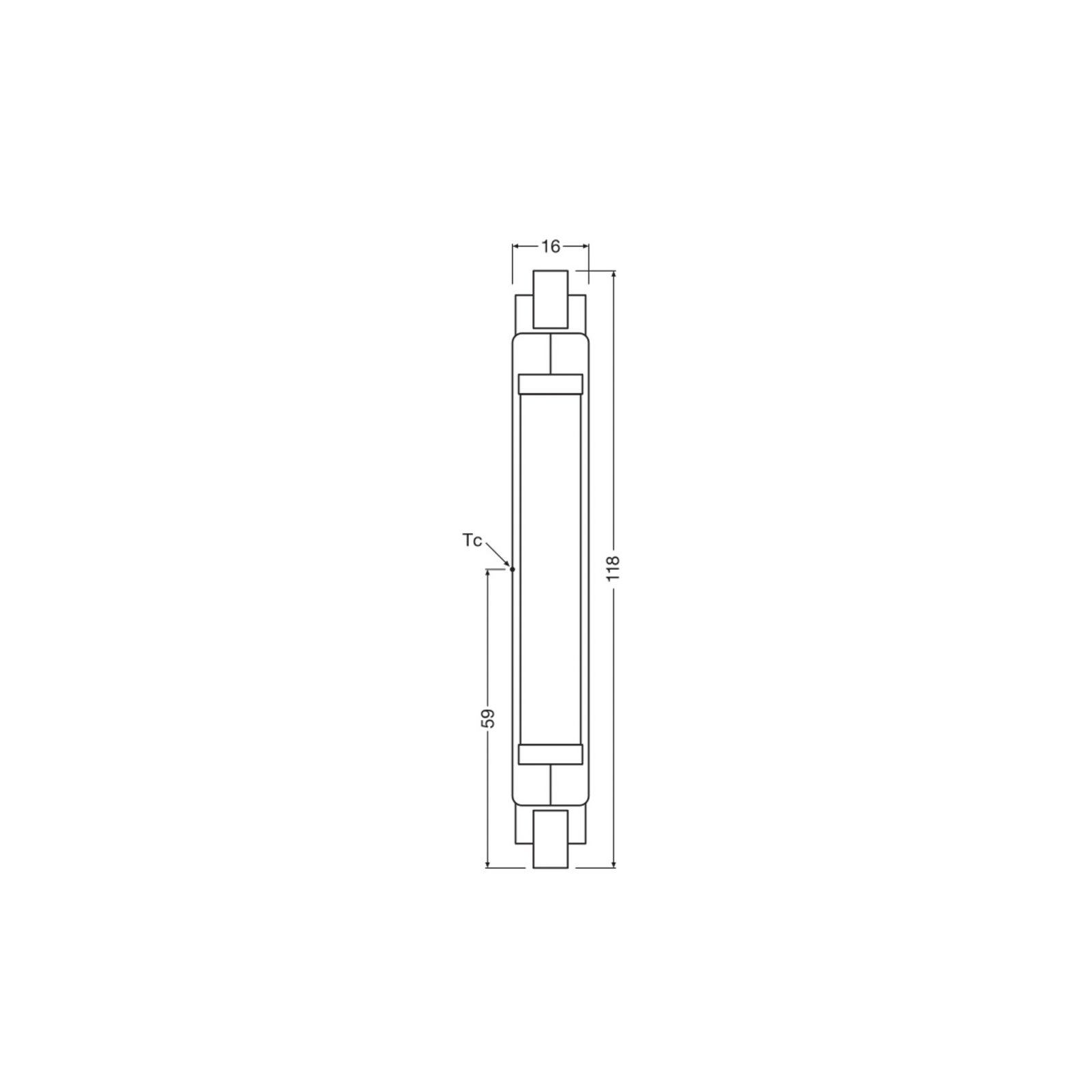 OSRAM LED bulb rod R7s 117.6 mm 8W 827 Slim Line