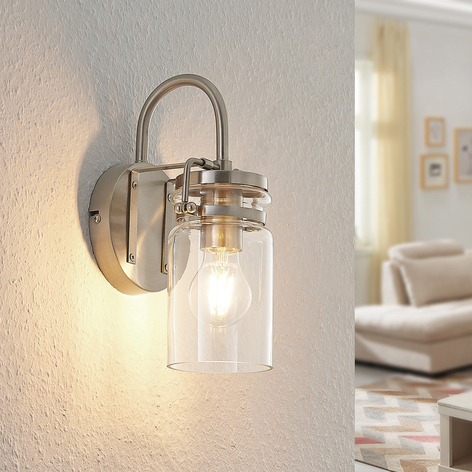 Lindby Vintus vegglampe, nikkel