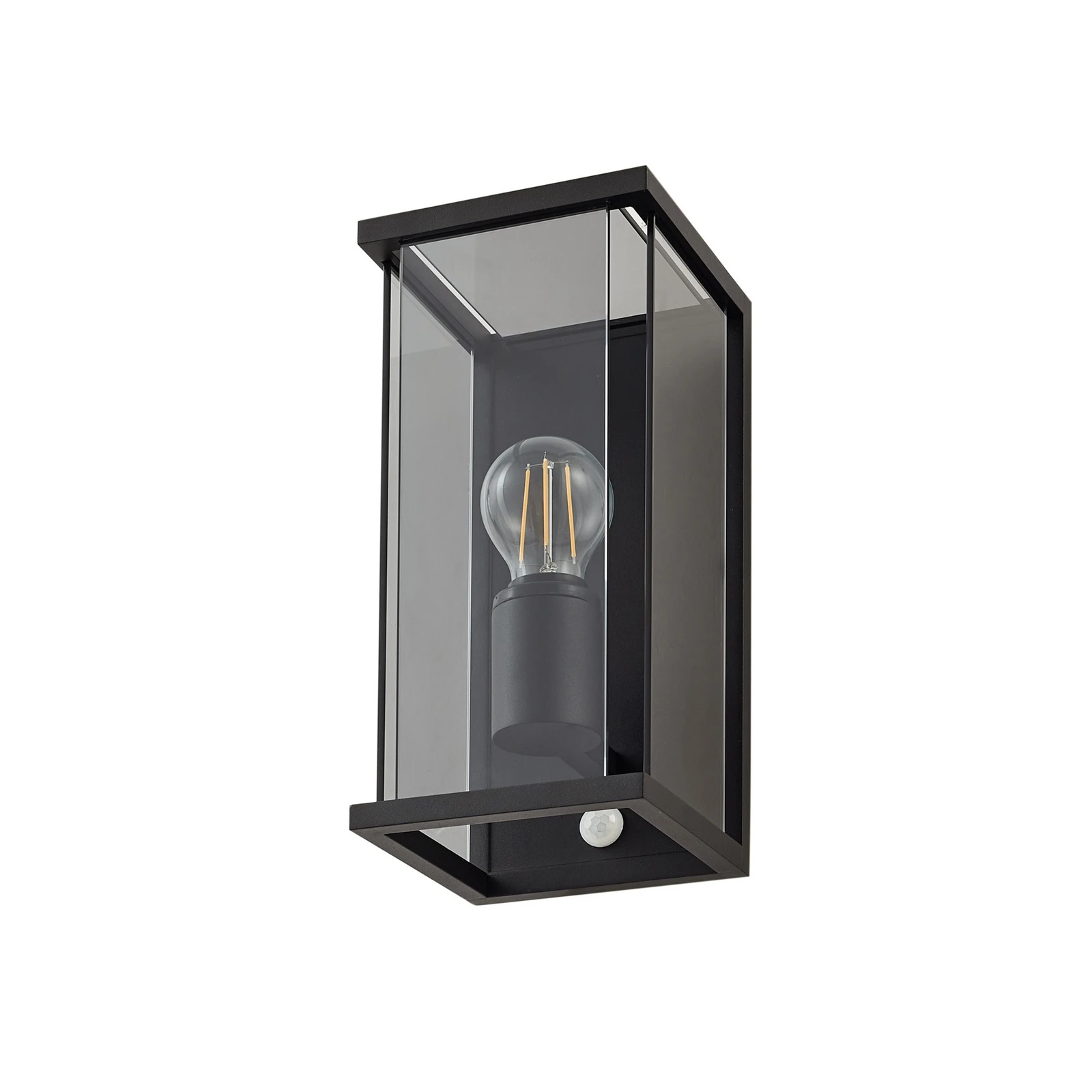Lucande Außenwandleuchte Annalea, rauchgrau, IP54, Sensor