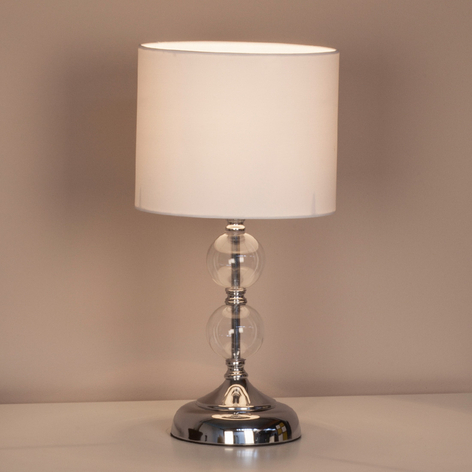 Lampe à poser décorative Rom, abat-jour textile