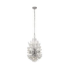 Lampada a sospensione Peacock, cromo/chiaro, vetro cristallo, Ø 37 cm, G9