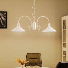Lampa wisząca Elmo, 2-punktowa, biała