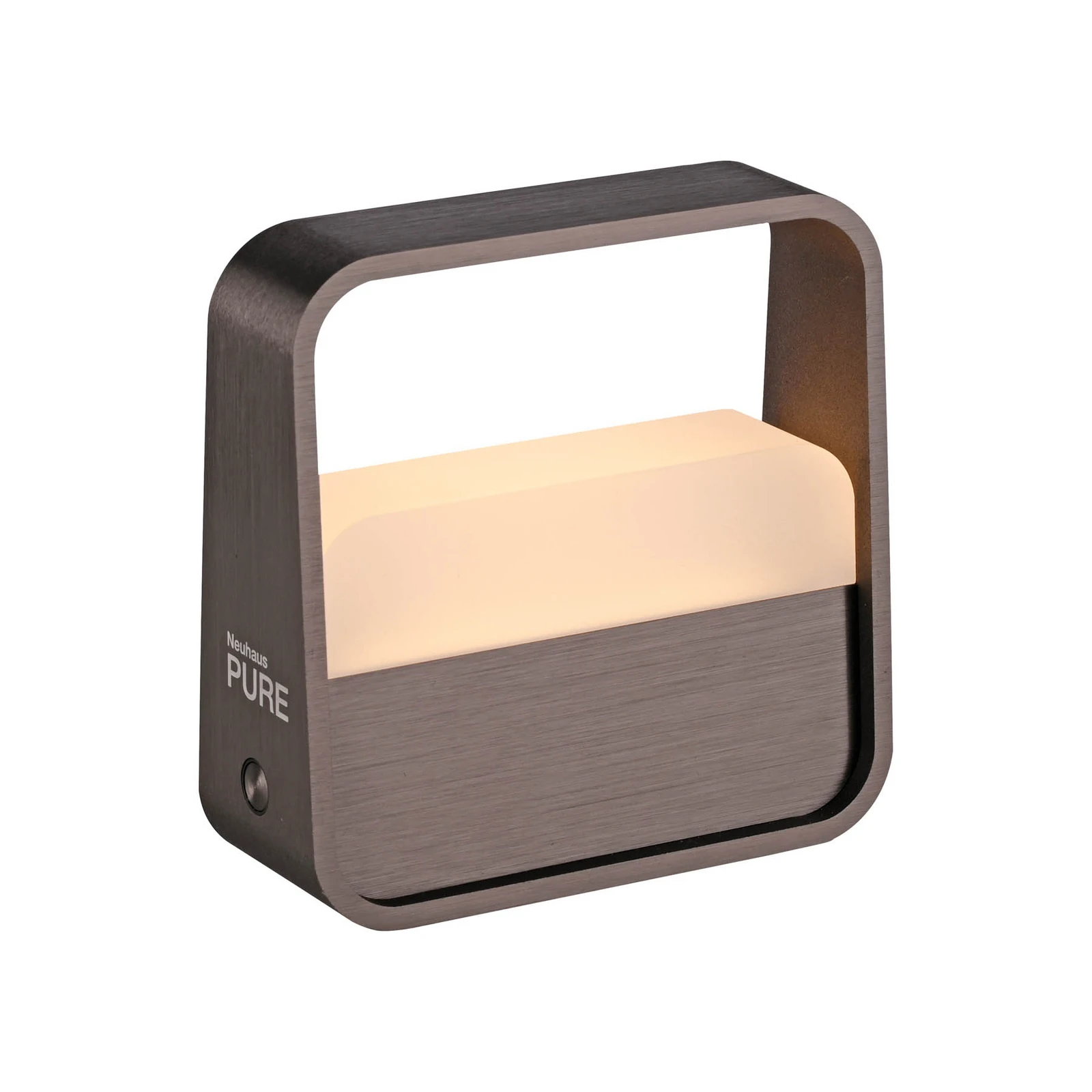 Lampada da tavolo LED ricaricabile PURE Go, marrone metallizzato scuro,