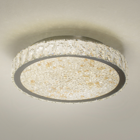 LED-taklampe Dana med krystaller Ø 39 cm