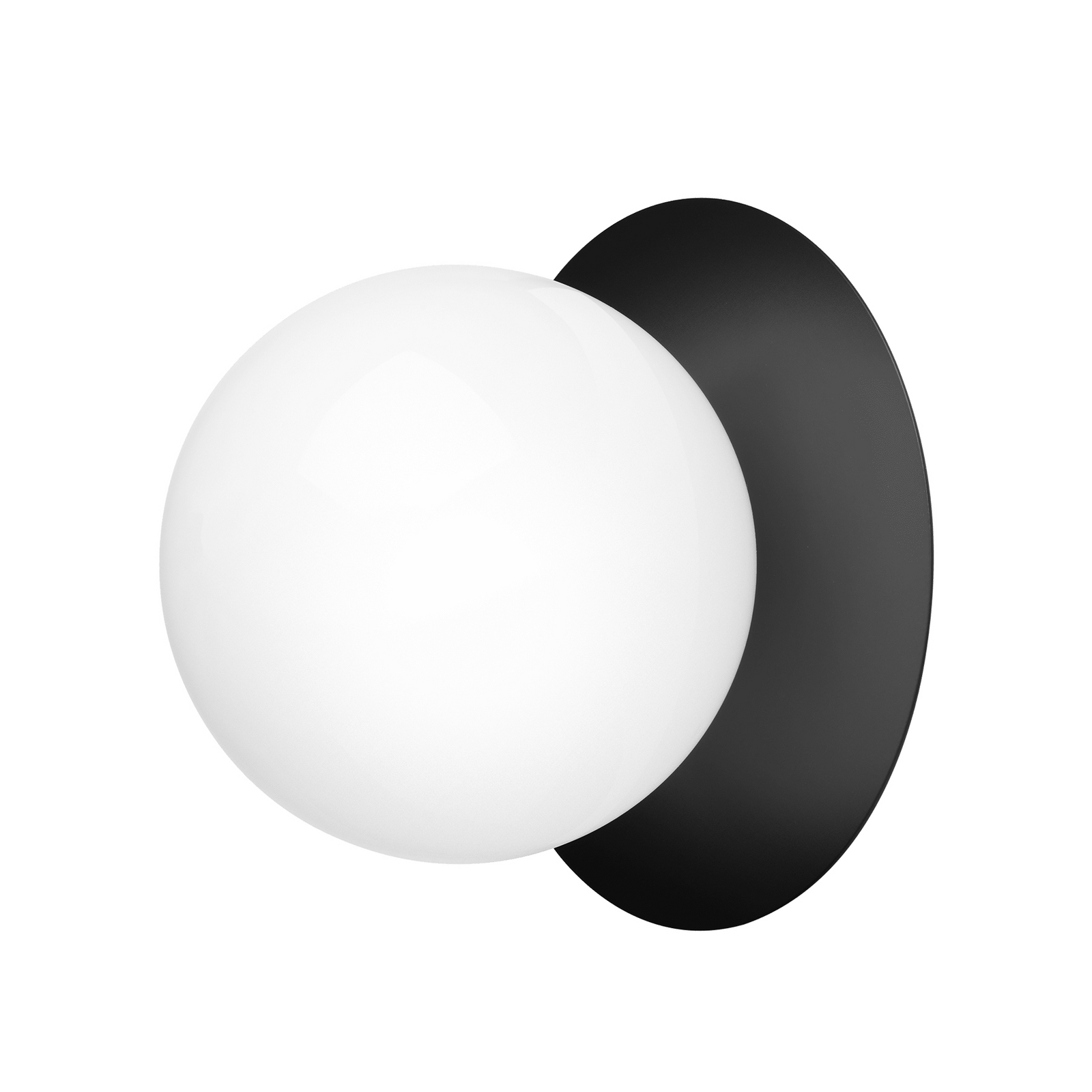 Liila 1 Seinä-/Kattovalaisin IP44 Large Black/Opal - Nuura