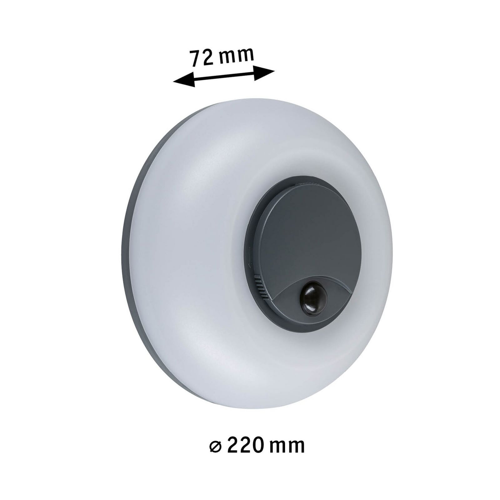 Paulmann LED sienas lampa „Aureva”, antracīta krāsā, sensors Ø 22 cm CCT Paulmann LED sienas lampa „Aureva”, antracīta krāsā, sensors Ø 22 cm CCT