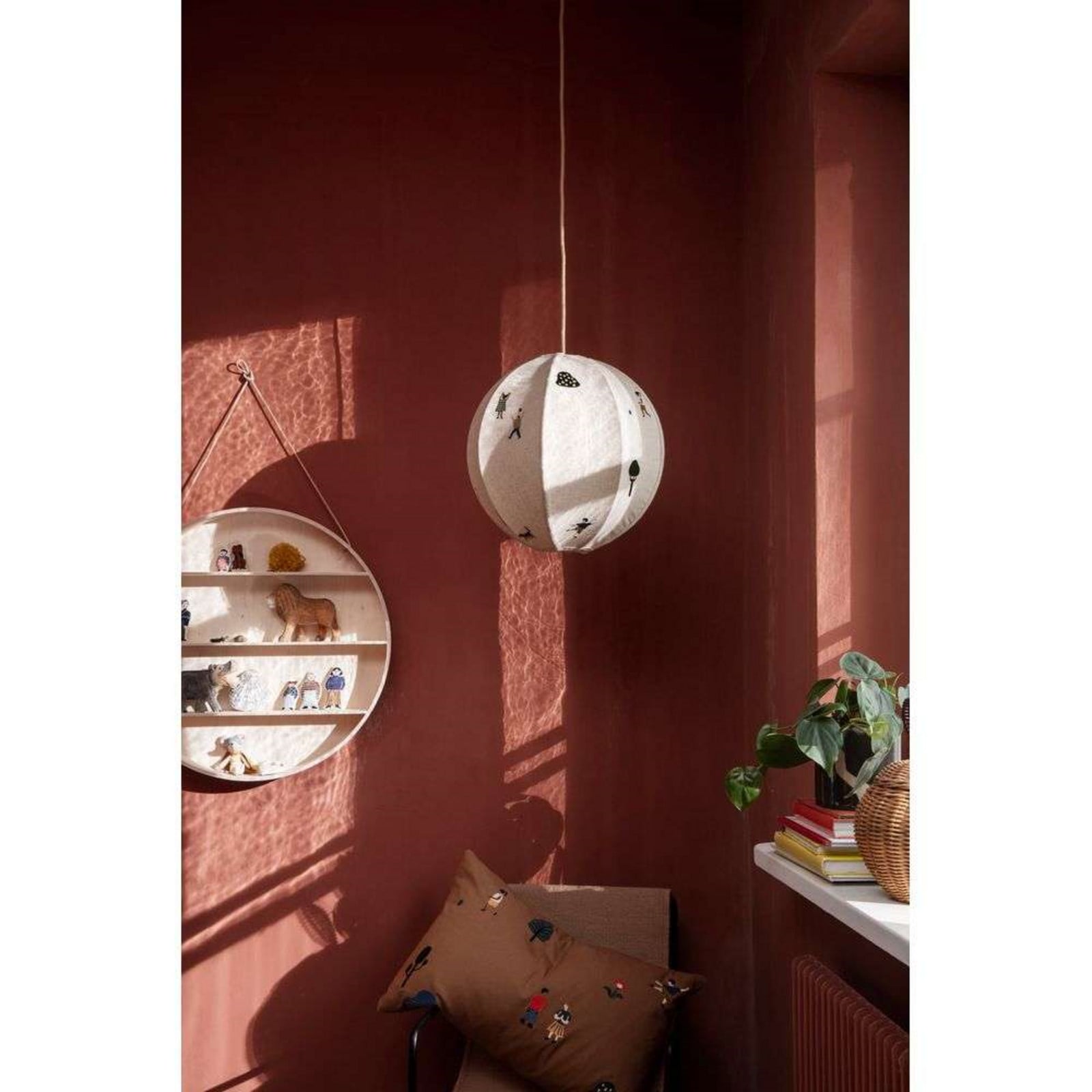 The Park Skærm Embroidered Textile ferm LIVING - Stof / tekstil
