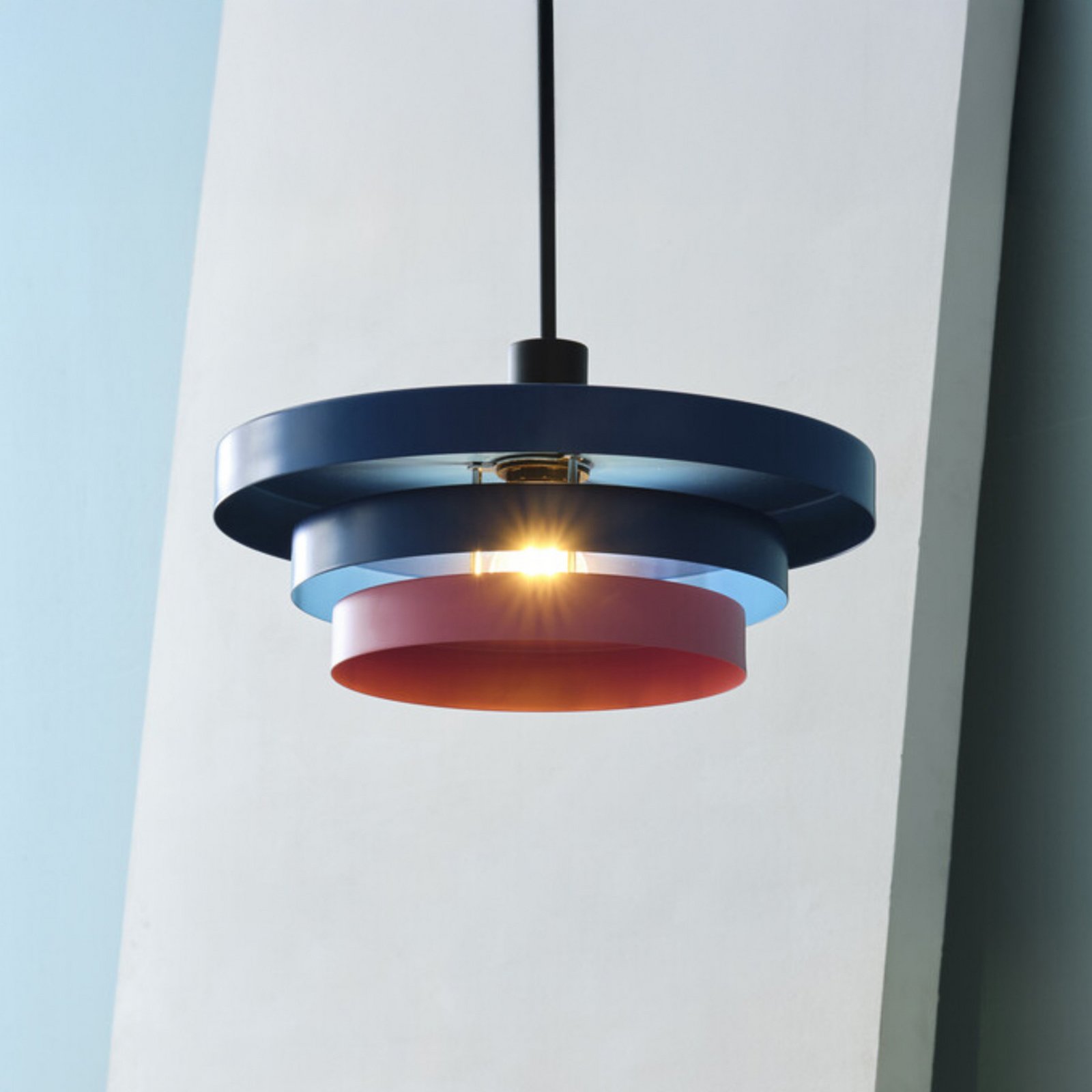 OSRAM hengelampe Decor Layers, blå/rosa, stål, E27