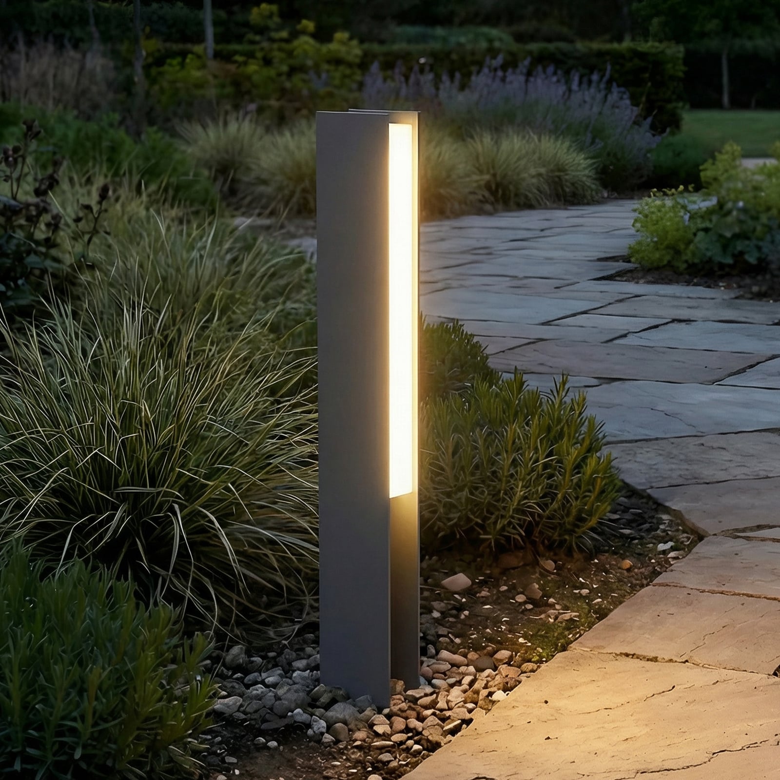 Teerk LED talapzati világítás, antracit, IP65, magasság 50 cm - Lucande