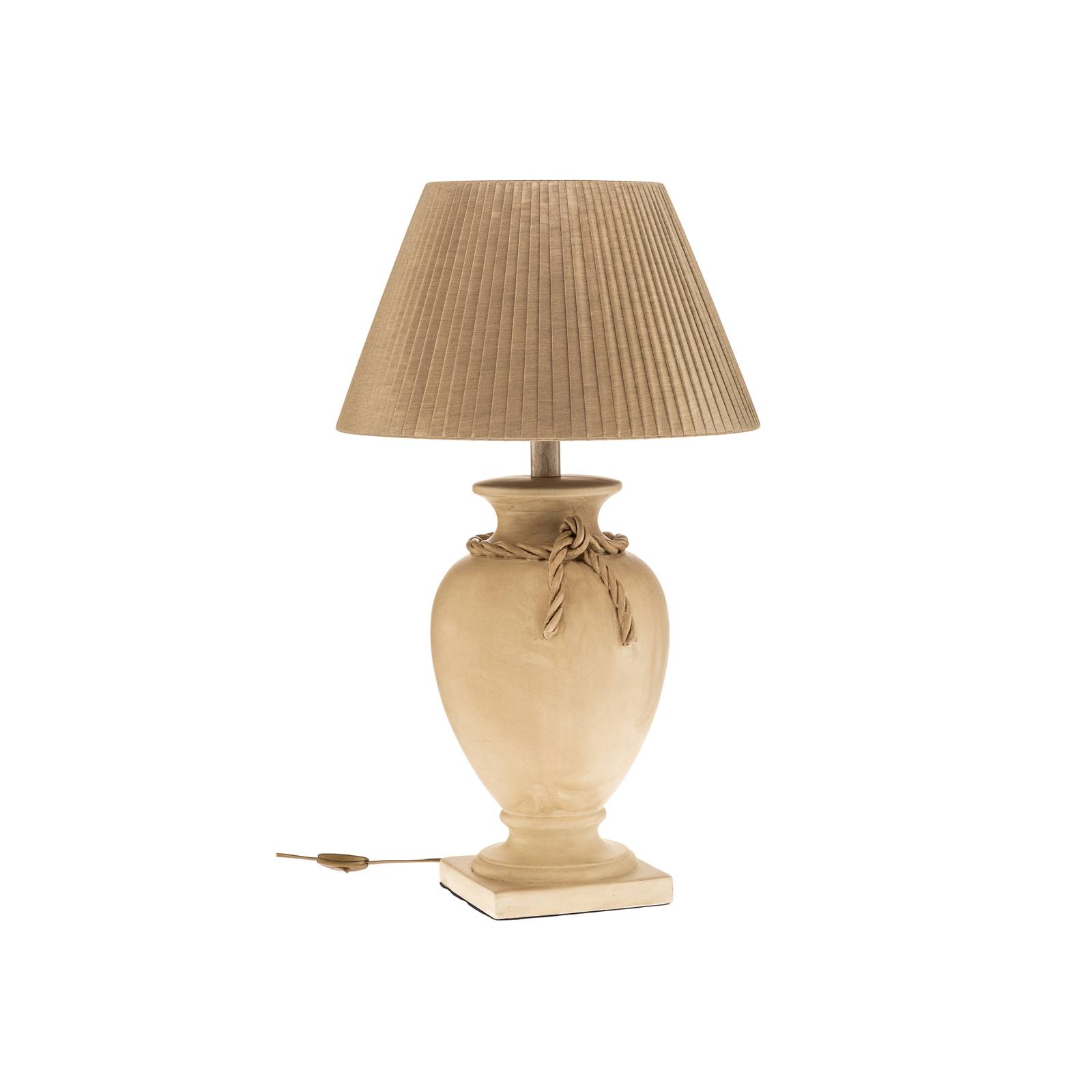 Treccia asztali lámpa szövetbúrával