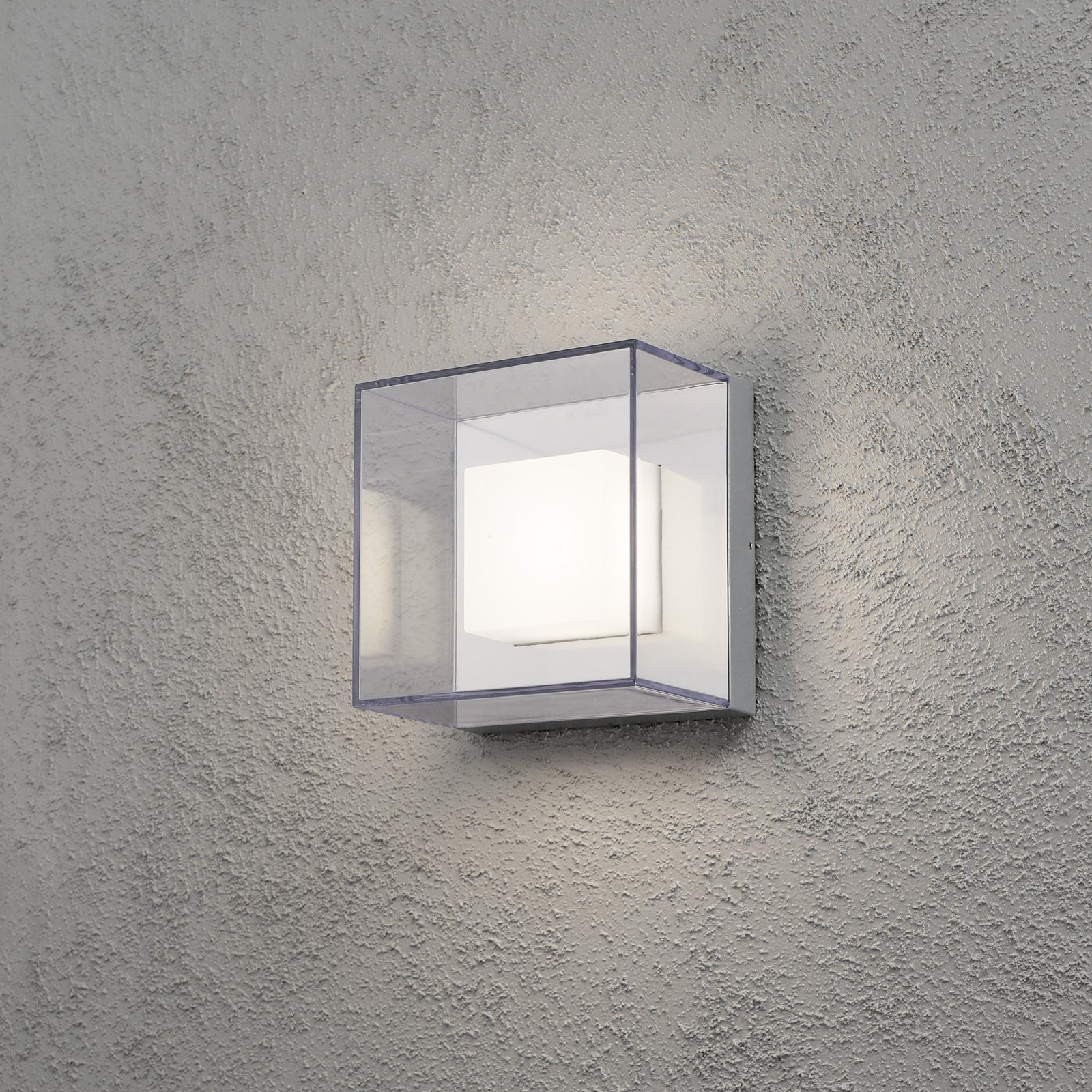 Kwadratowa zewnętrzna lampa ścienna LED Sanremo