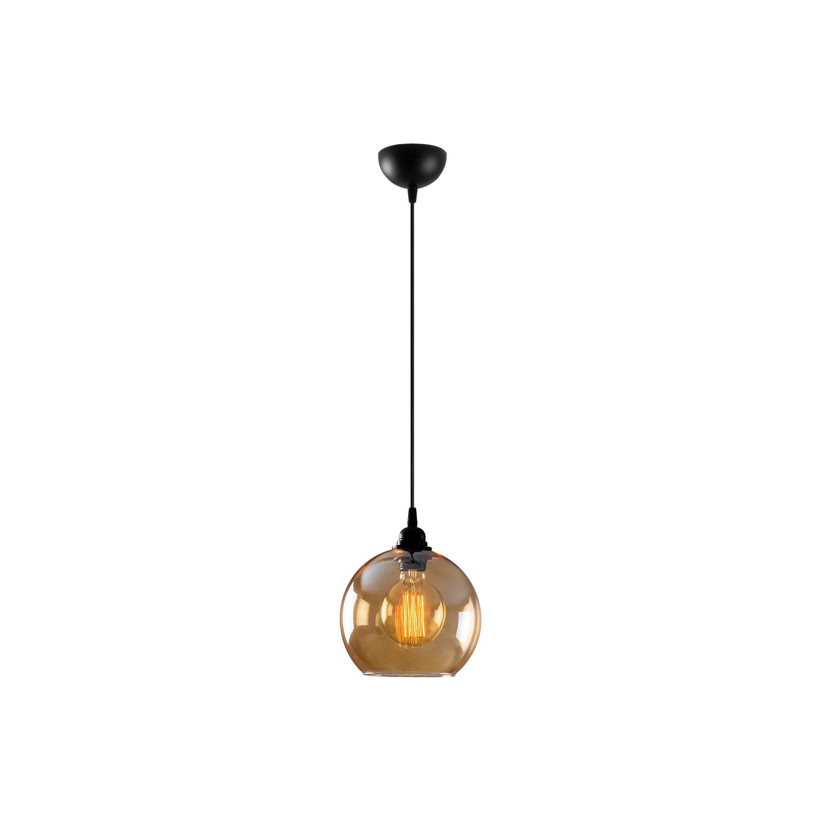 Hängeleuchte Gold 020 1-flammig Glas Ø20cm
