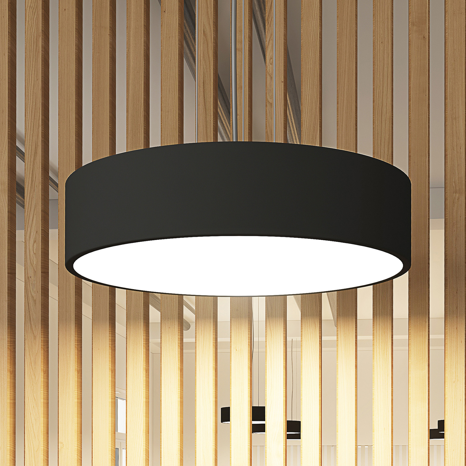 Arcchio Noabelle -LED-riippuvalaisin, musta, 40 cm