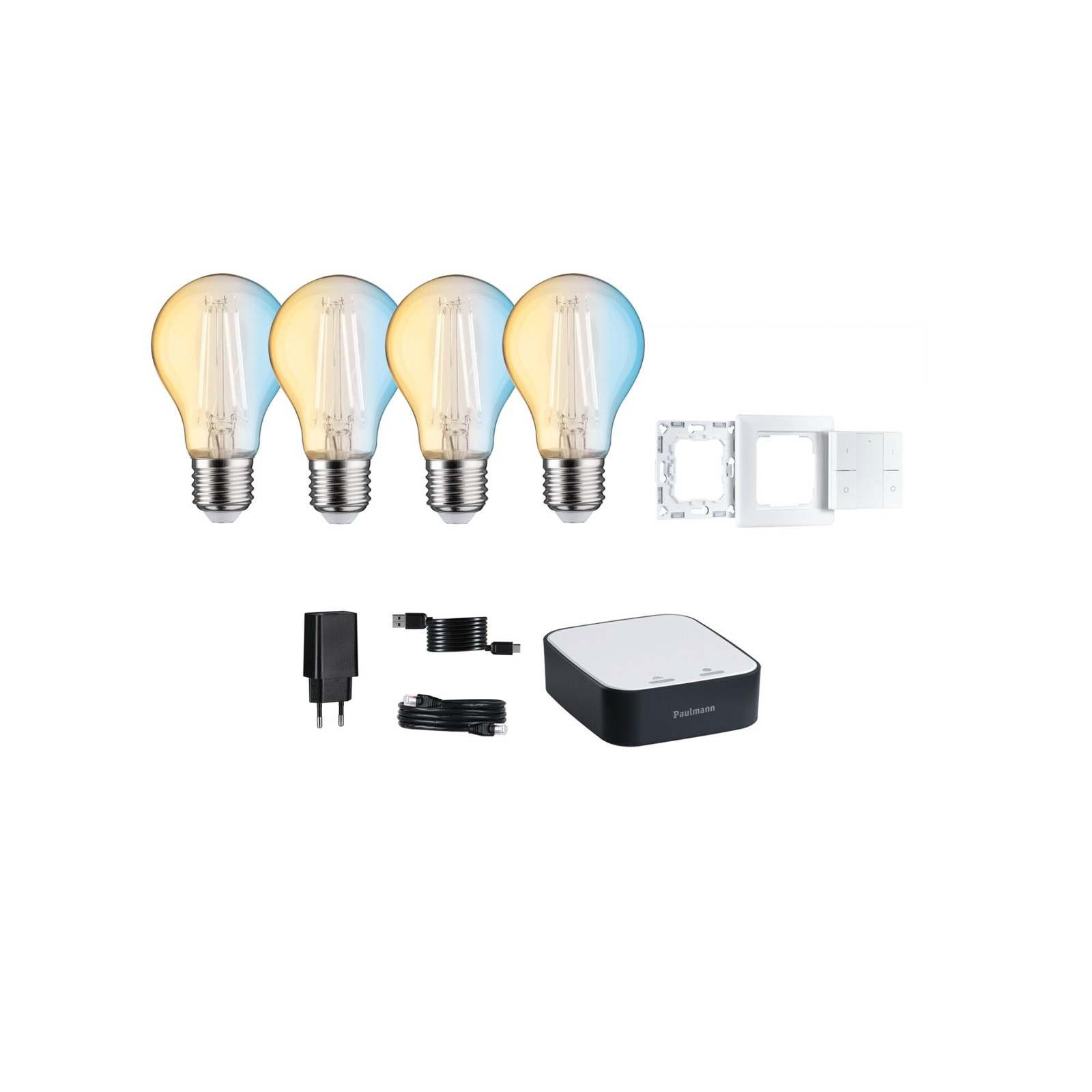 Paulmann Smart Home Bundle ZigBee 4x E27 7W LED Filament CCT
