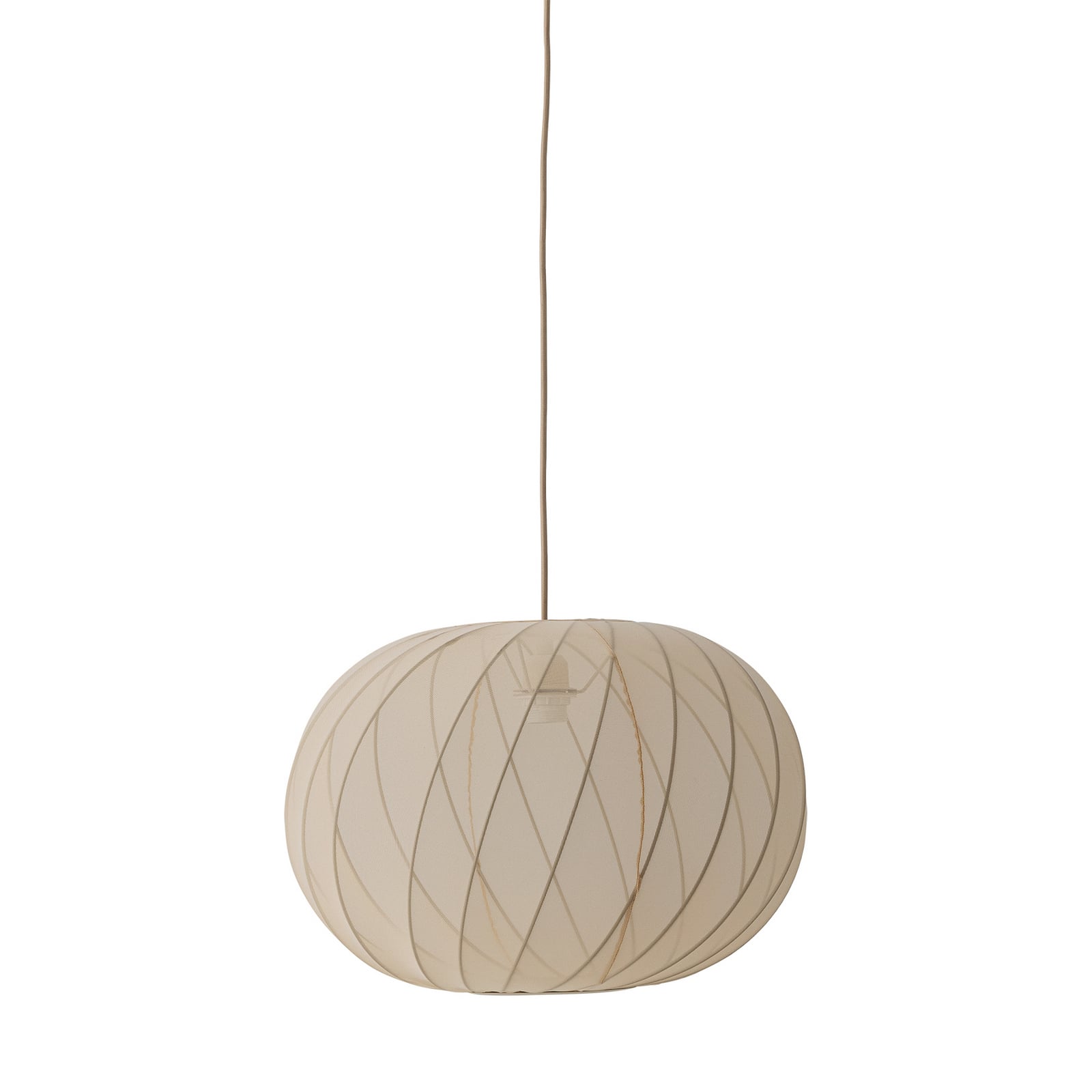 Lampada a sospensione Piola, color crema, poliestere, Ø 50 cm - Bloomingville