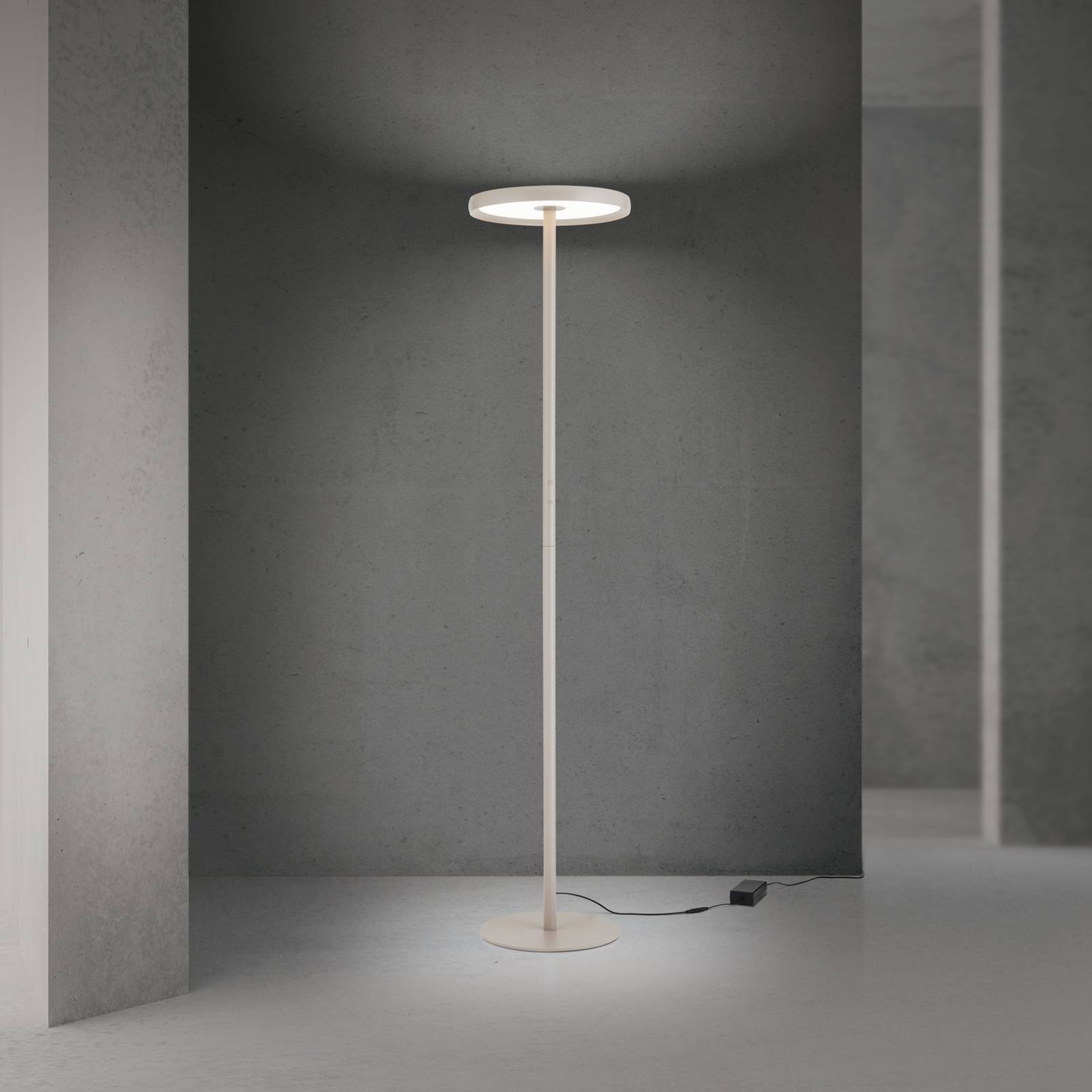 Lampa stojąca LED KANT, khaki, wysokość 185 cm, CCT, ściemniany, w górę/w dół