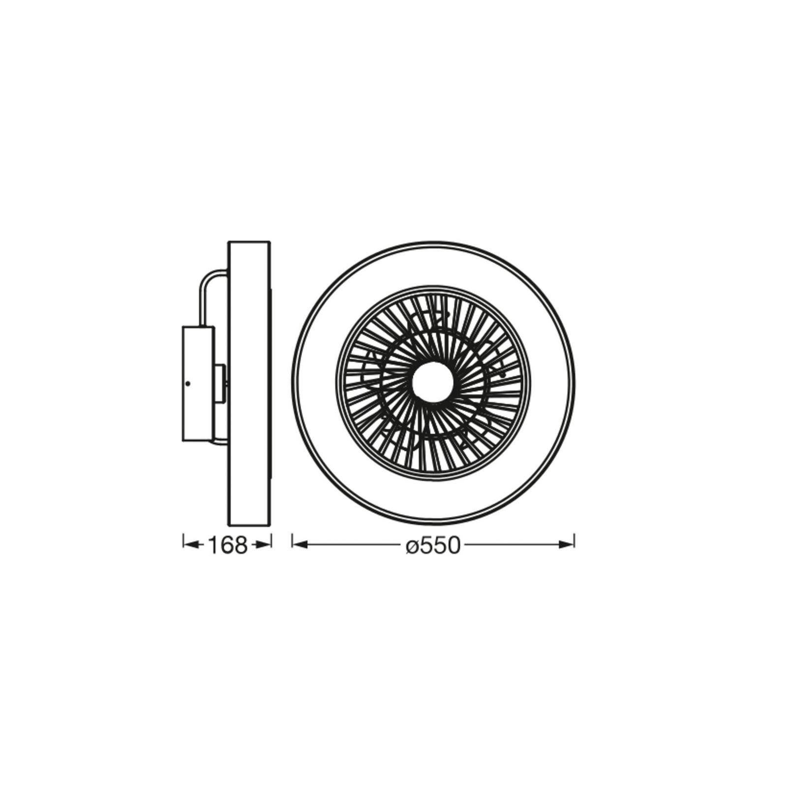 Osram SMART+ WiFi LED plafondventilator CYLINDER, grijs, stil